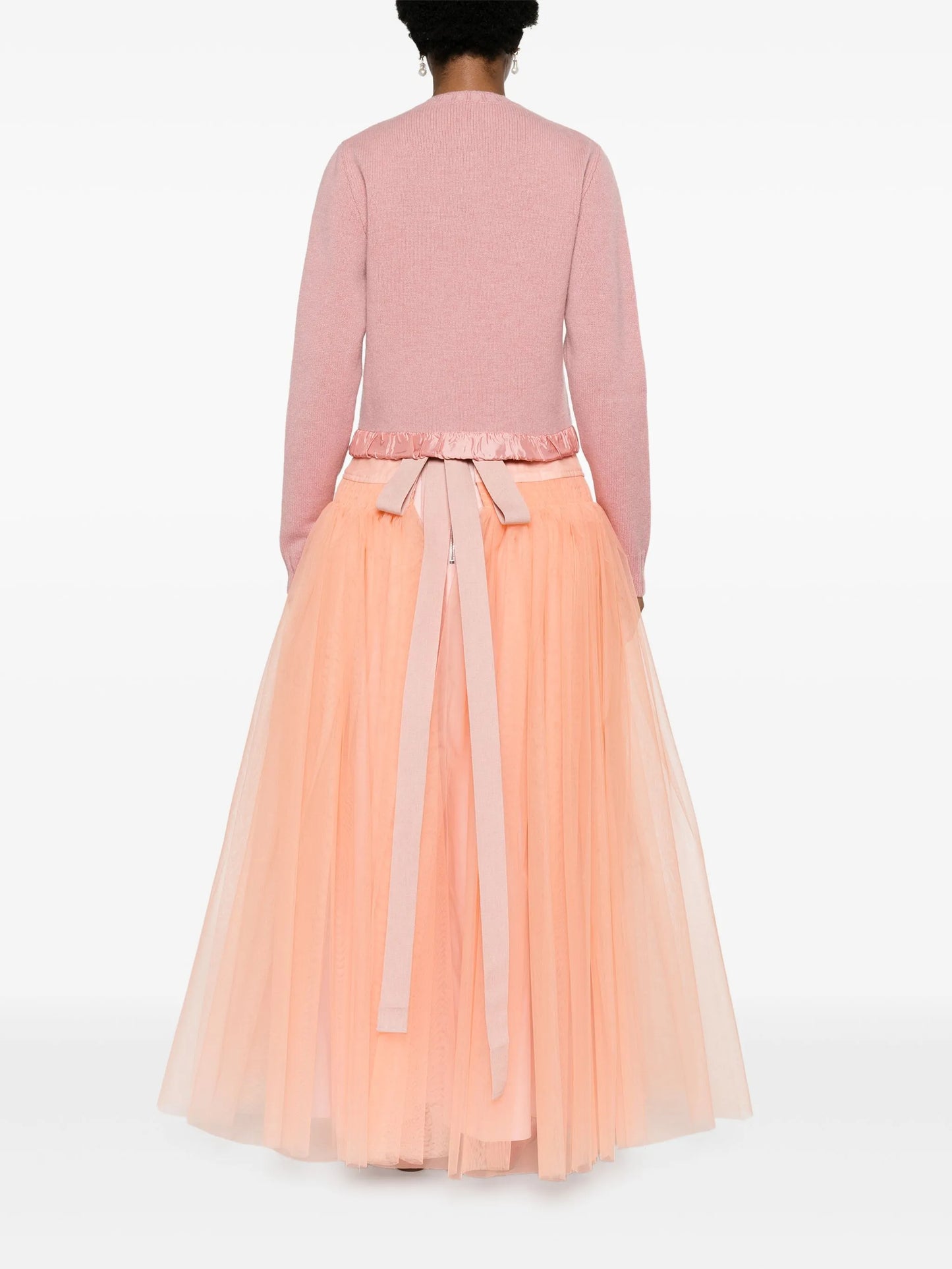 Anya satin-trim wool cardigan