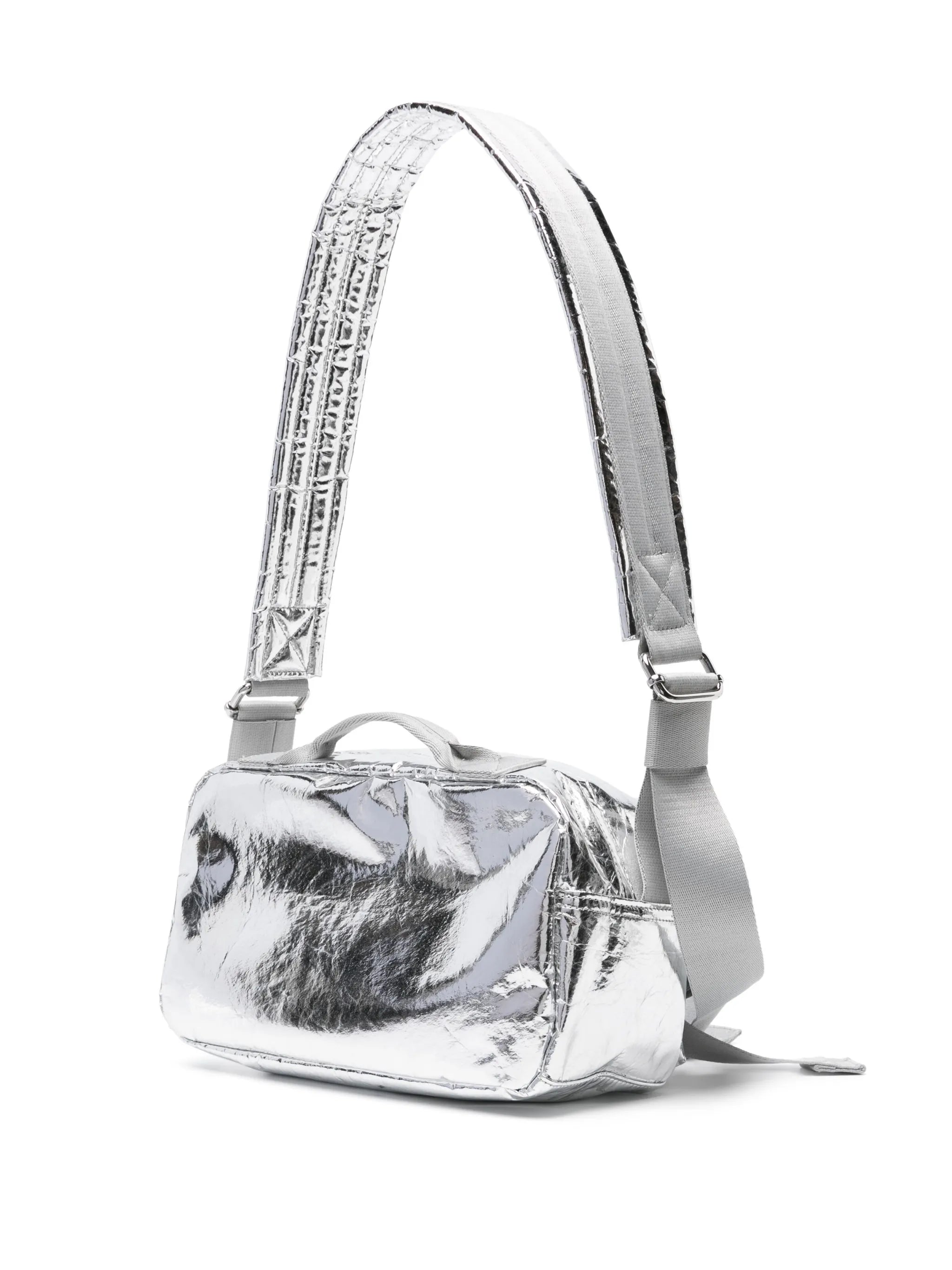 bow-detail metallic crossbody bag