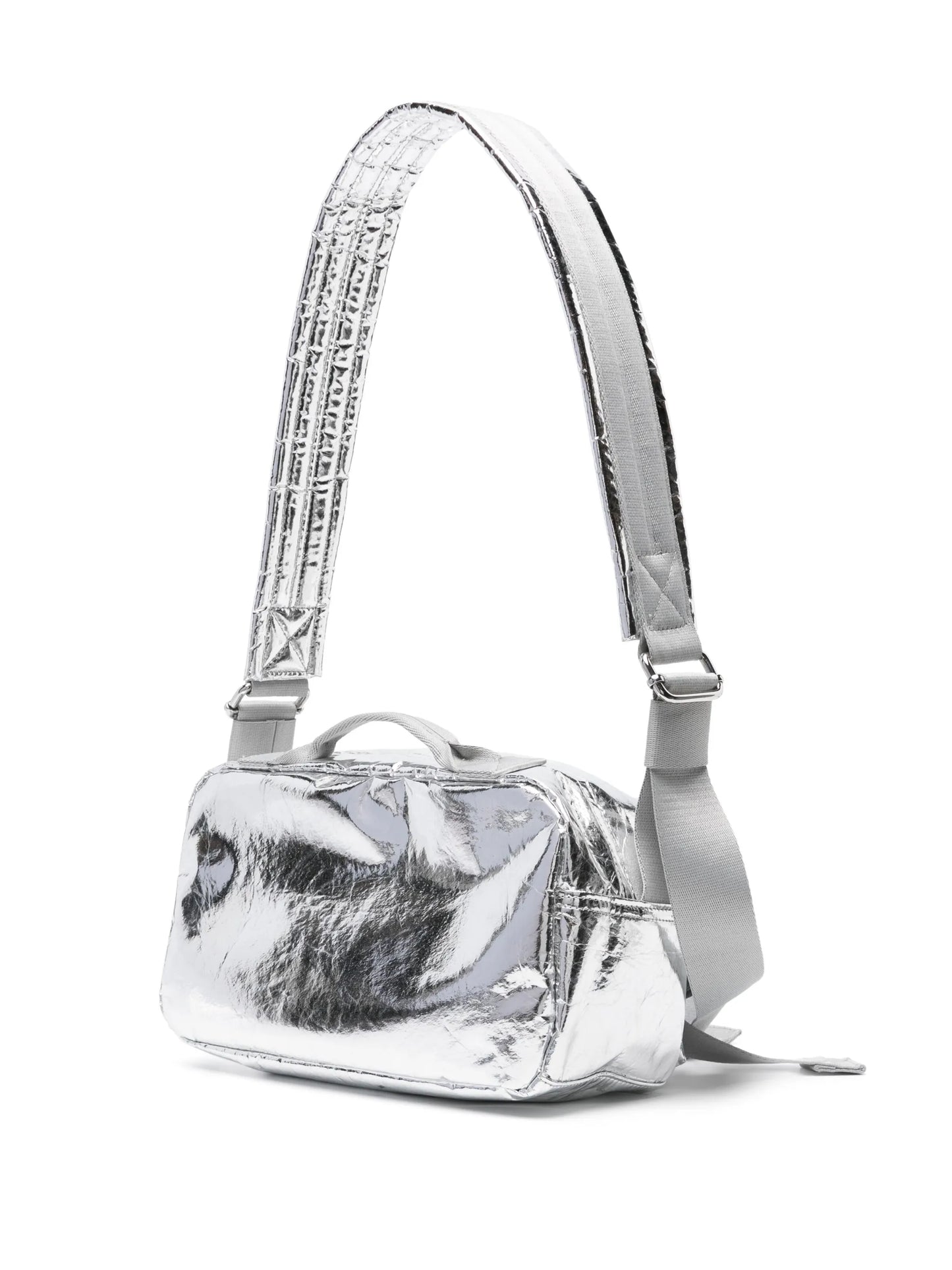 bow-detail metallic crossbody bag