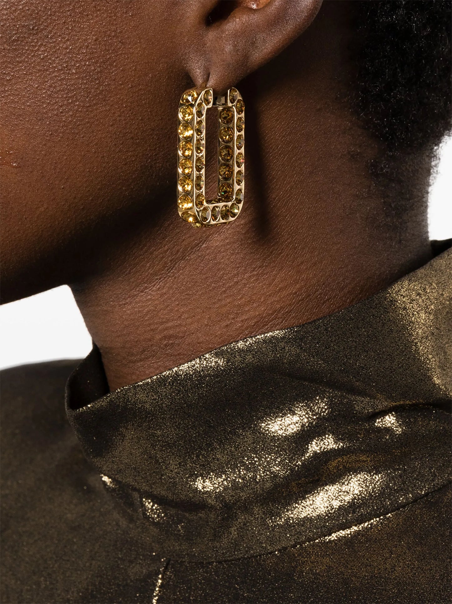Charlotte crystal-embellished hoop earrings