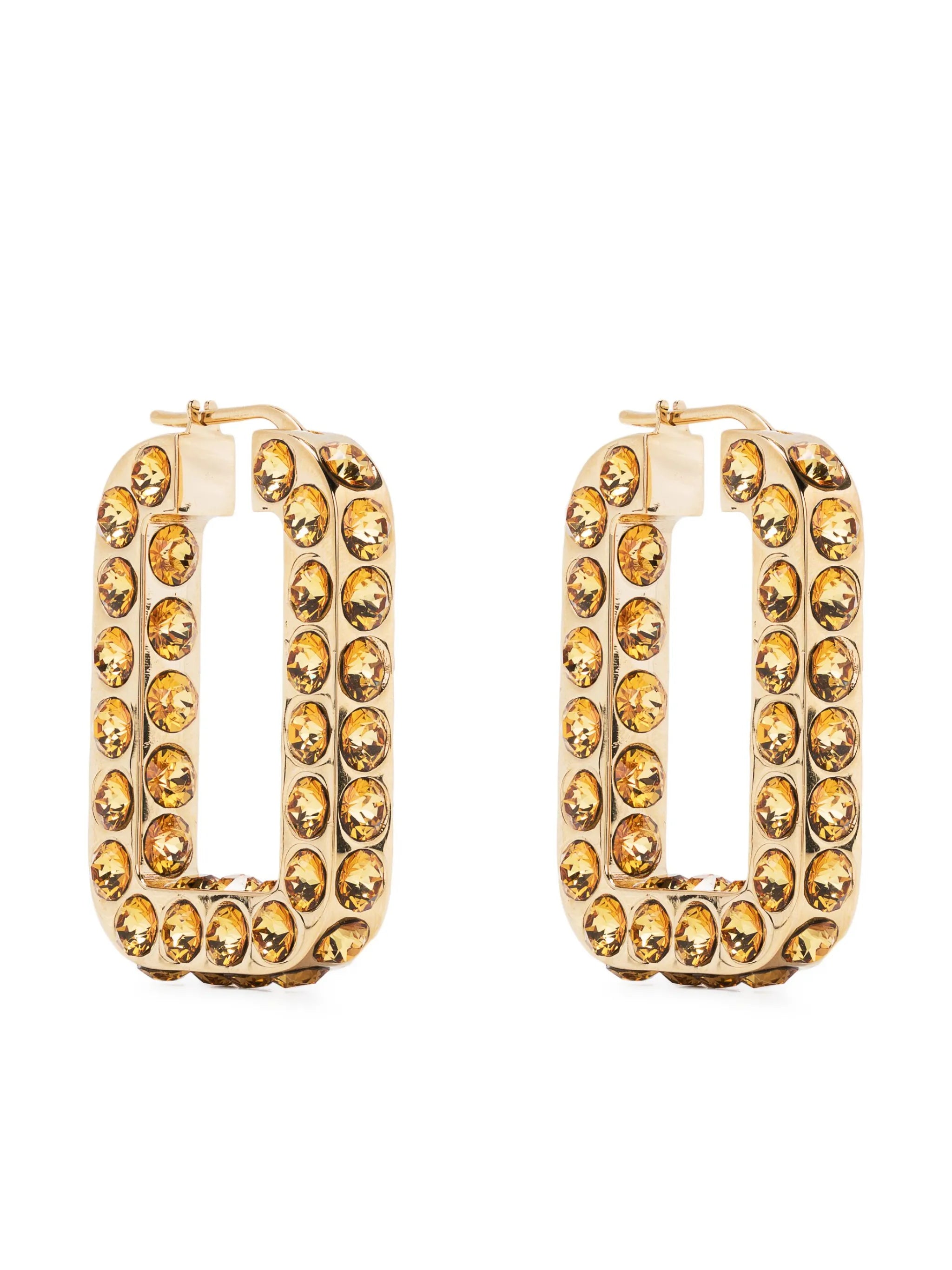 Charlotte crystal-embellished hoop earrings
