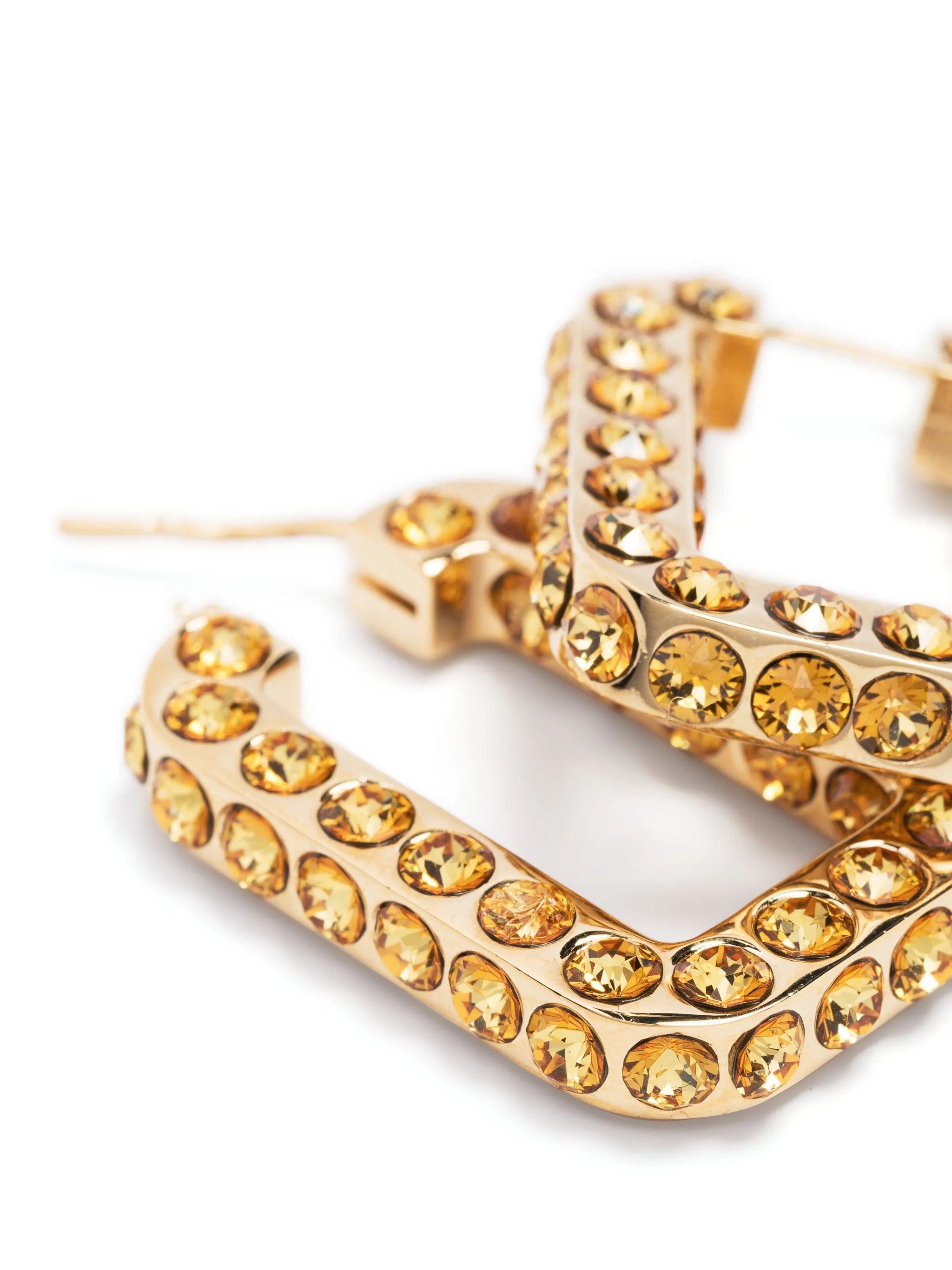 Charlotte crystal-embellished hoop earrings