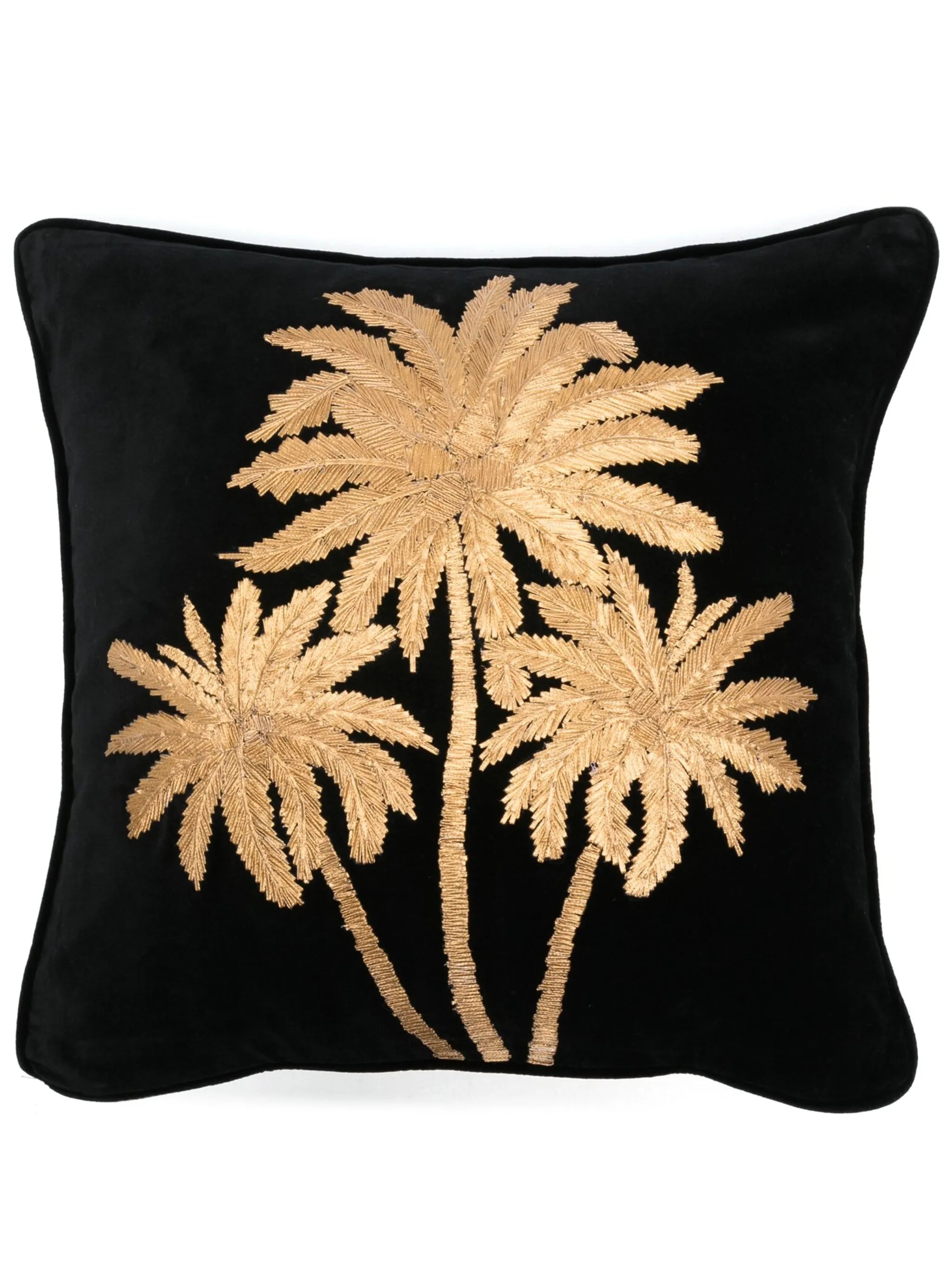 x Browns Embroidered Palms velvet cushion (45cm x 45cm)