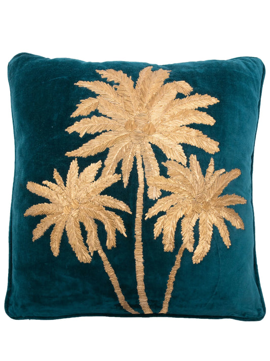 x Browns Embroidered Palms velvet cushion (50cm x 50cm)