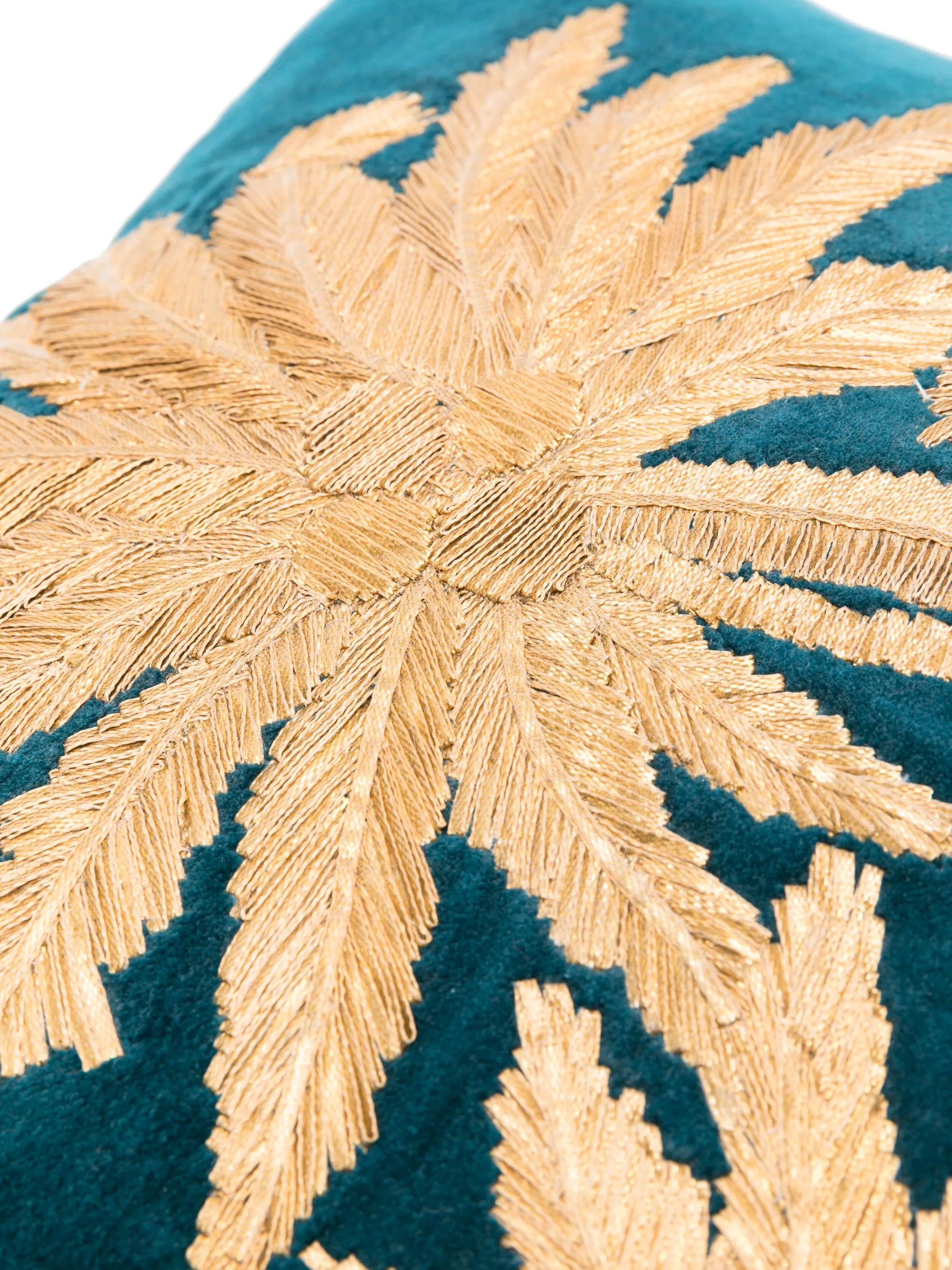 x Browns Embroidered Palms velvet cushion (50cm x 50cm)