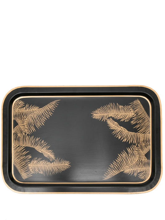 x Browns palm tree-print iron tray (43cm x 30cm)