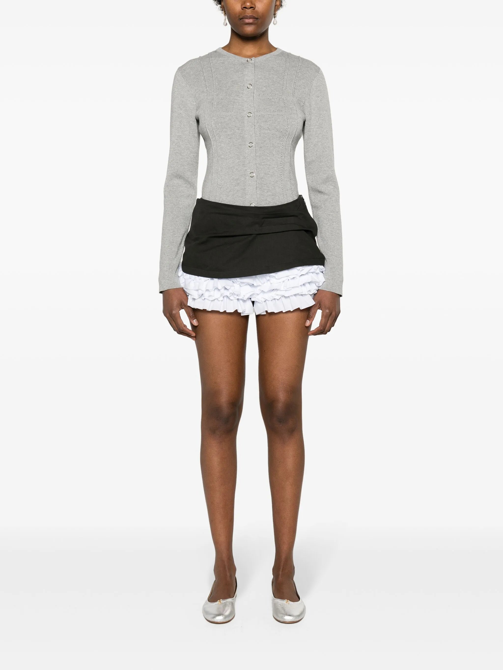 Sophie ruffled cotton shorts