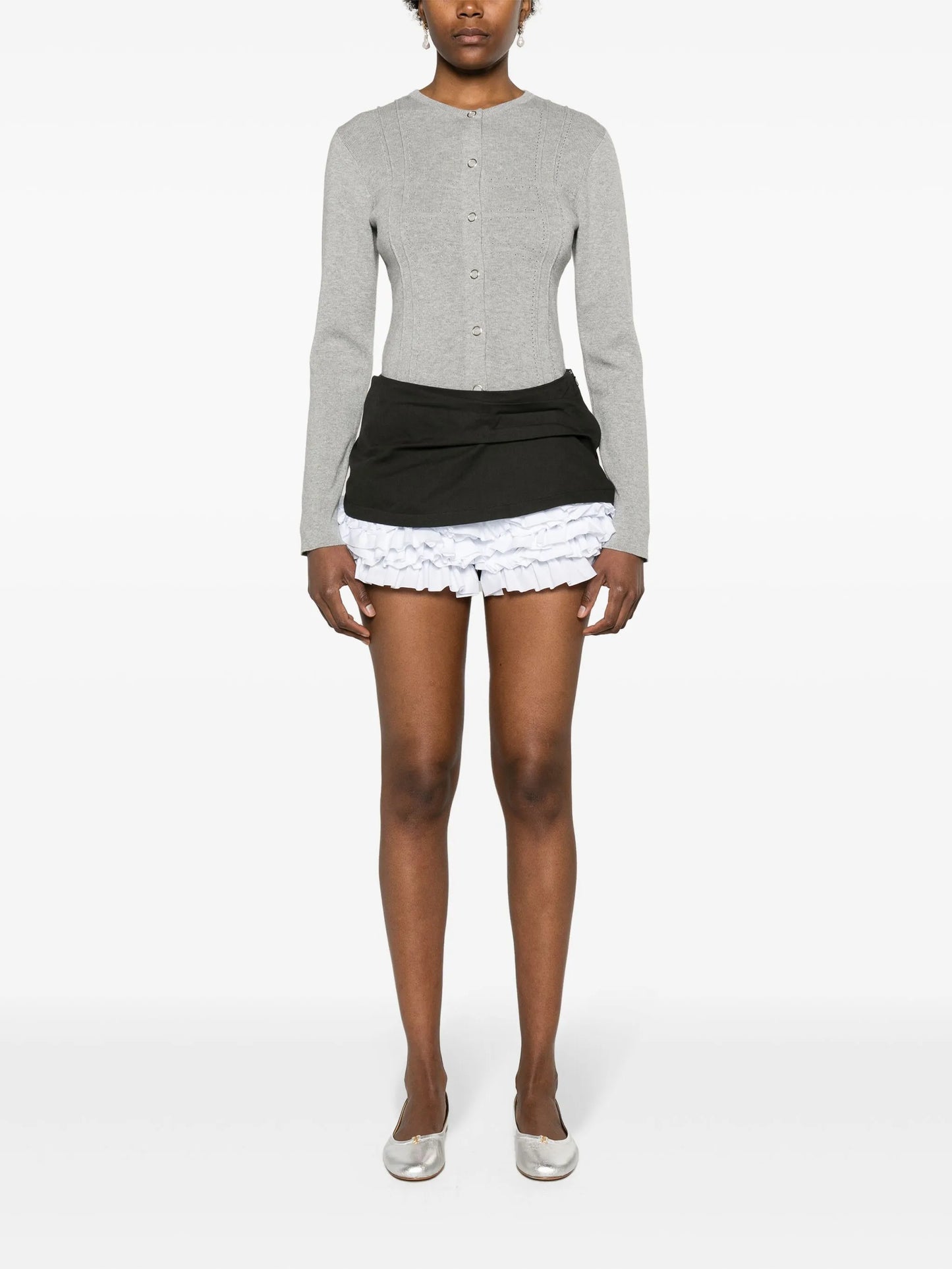 Sophie ruffled cotton shorts