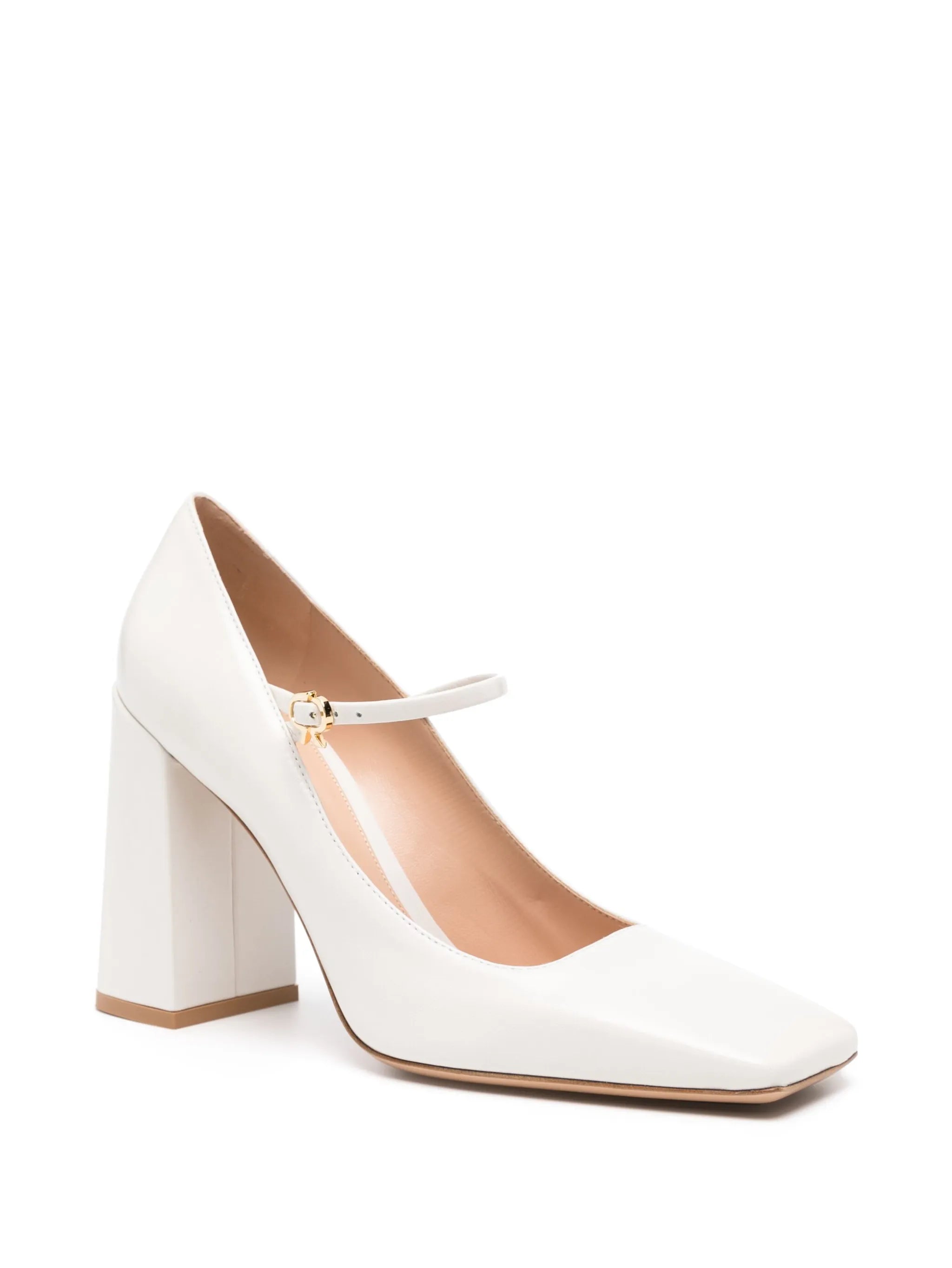 Ribbon 95mm leather Mary Jane pumps