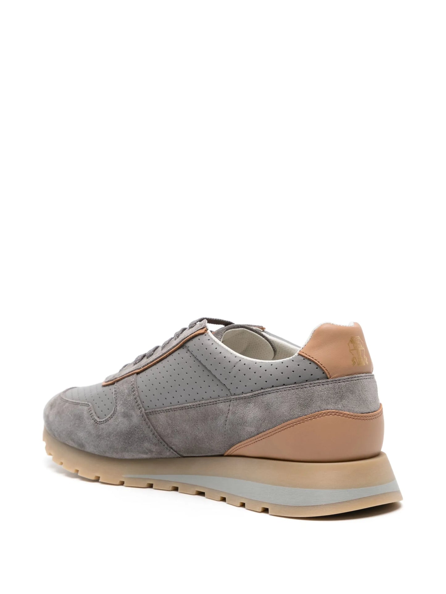 perforated suede sneakers