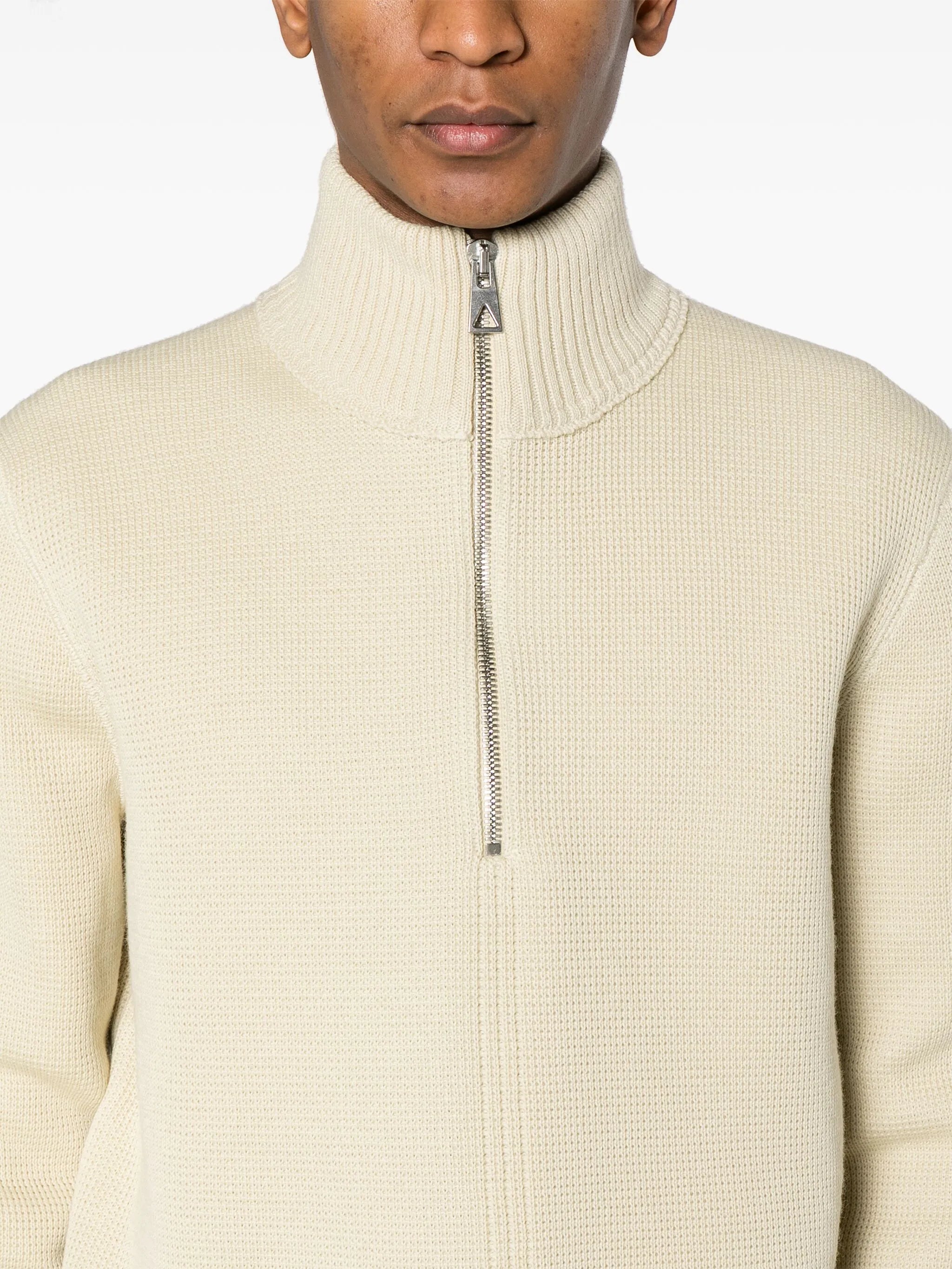 half-zip wool jumper
