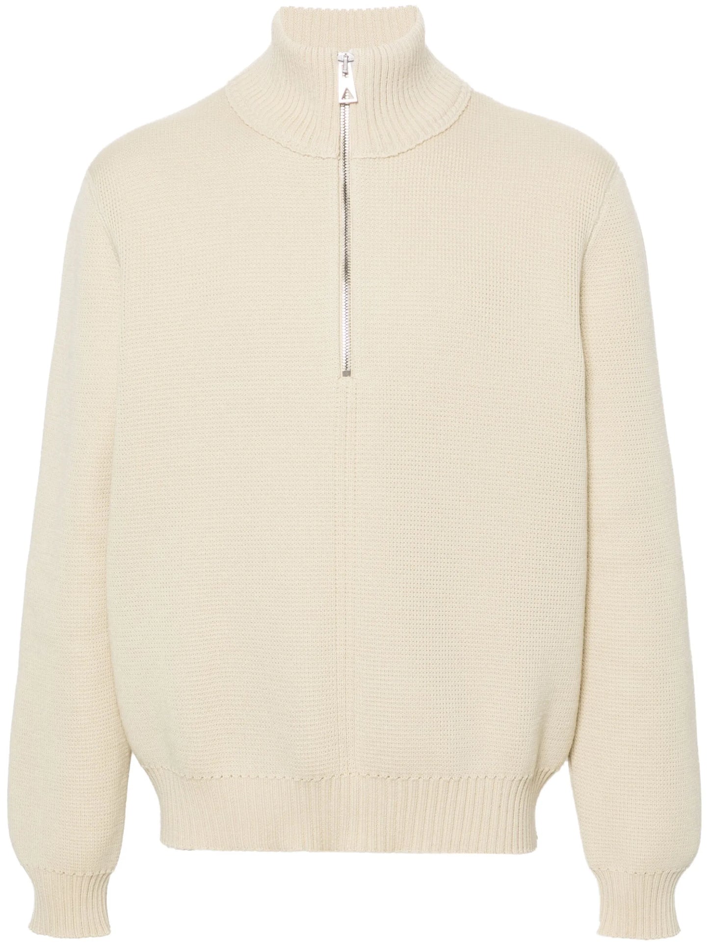 half-zip wool jumper