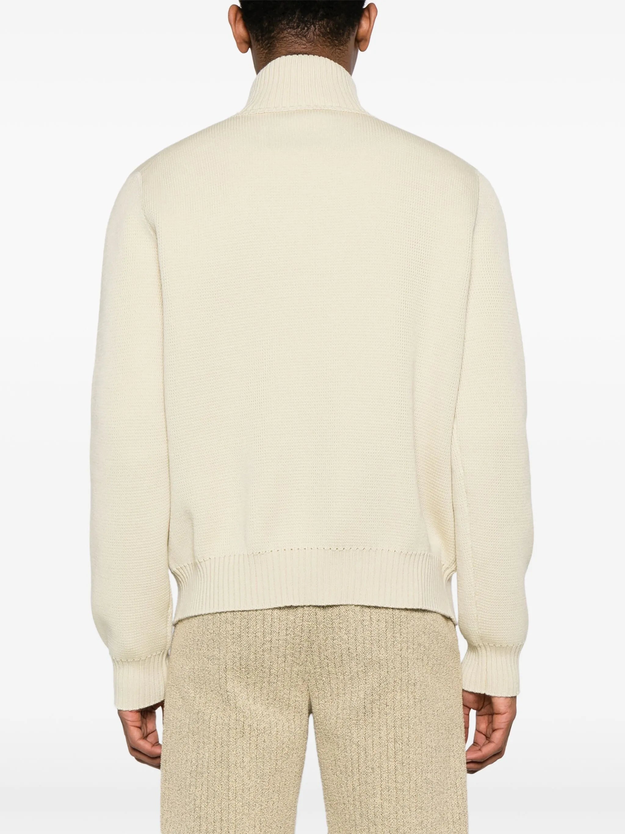 half-zip wool jumper