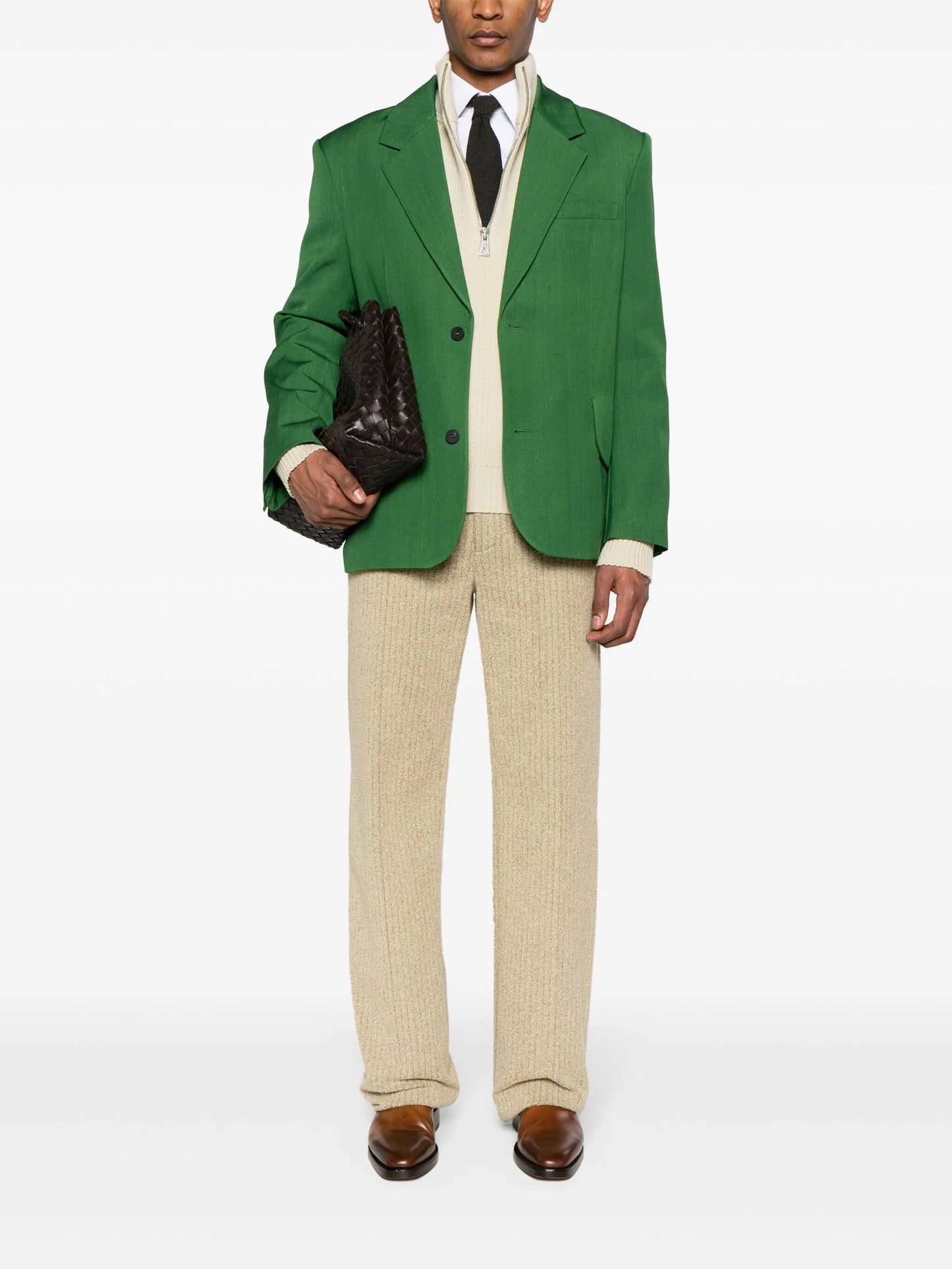 half-zip wool jumper