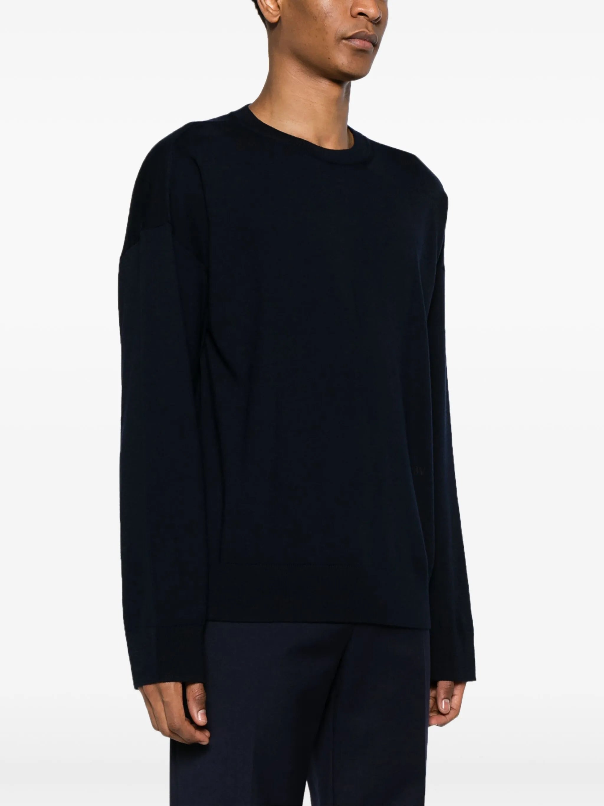 crew-neck wool jumper