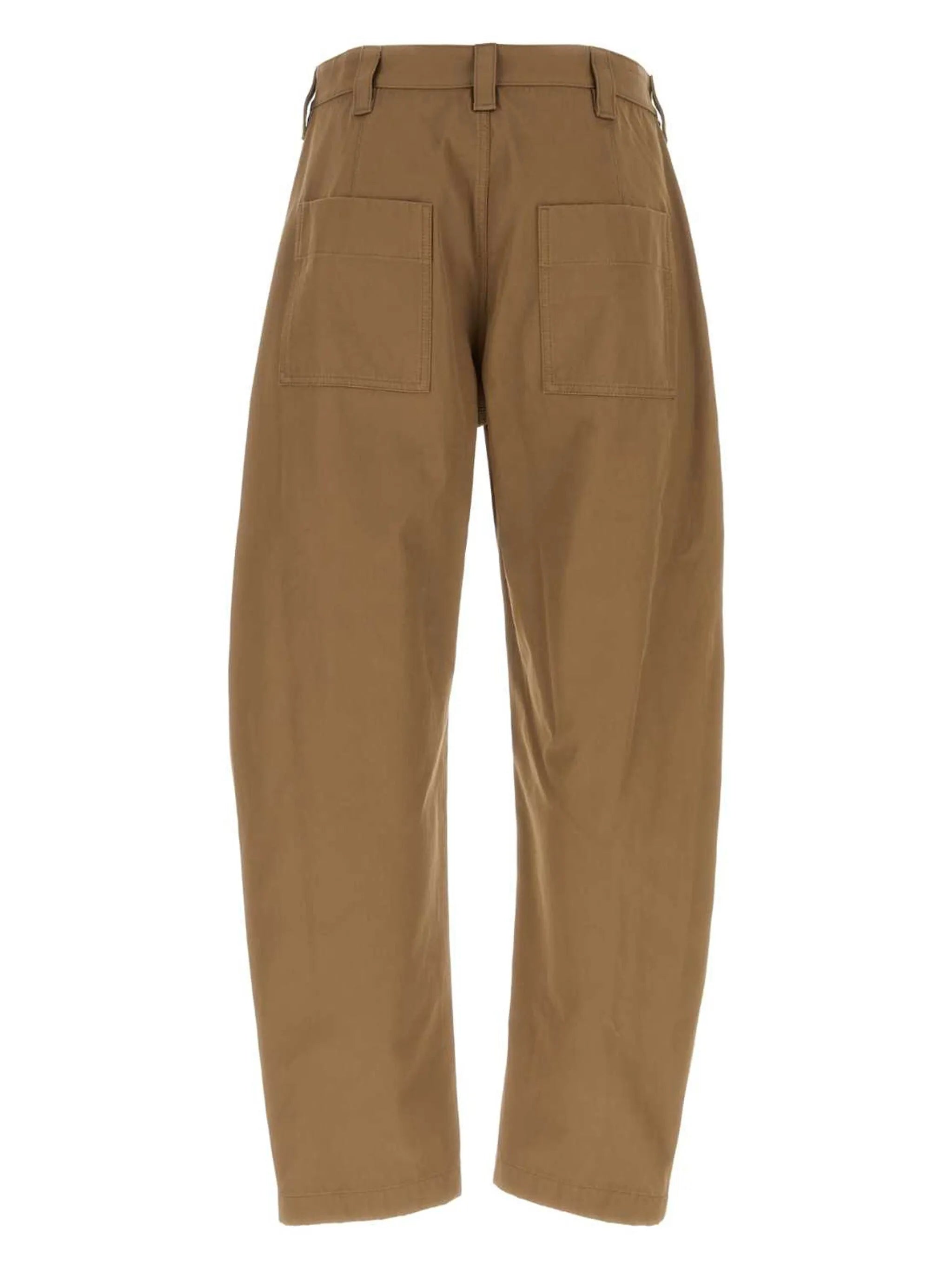 mid-rise tapered-leg trousers