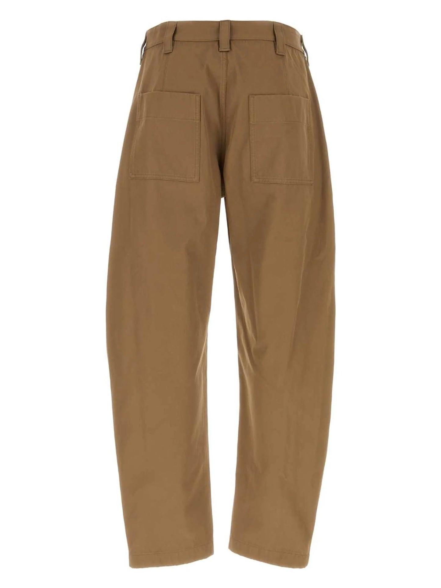 mid-rise tapered-leg trousers