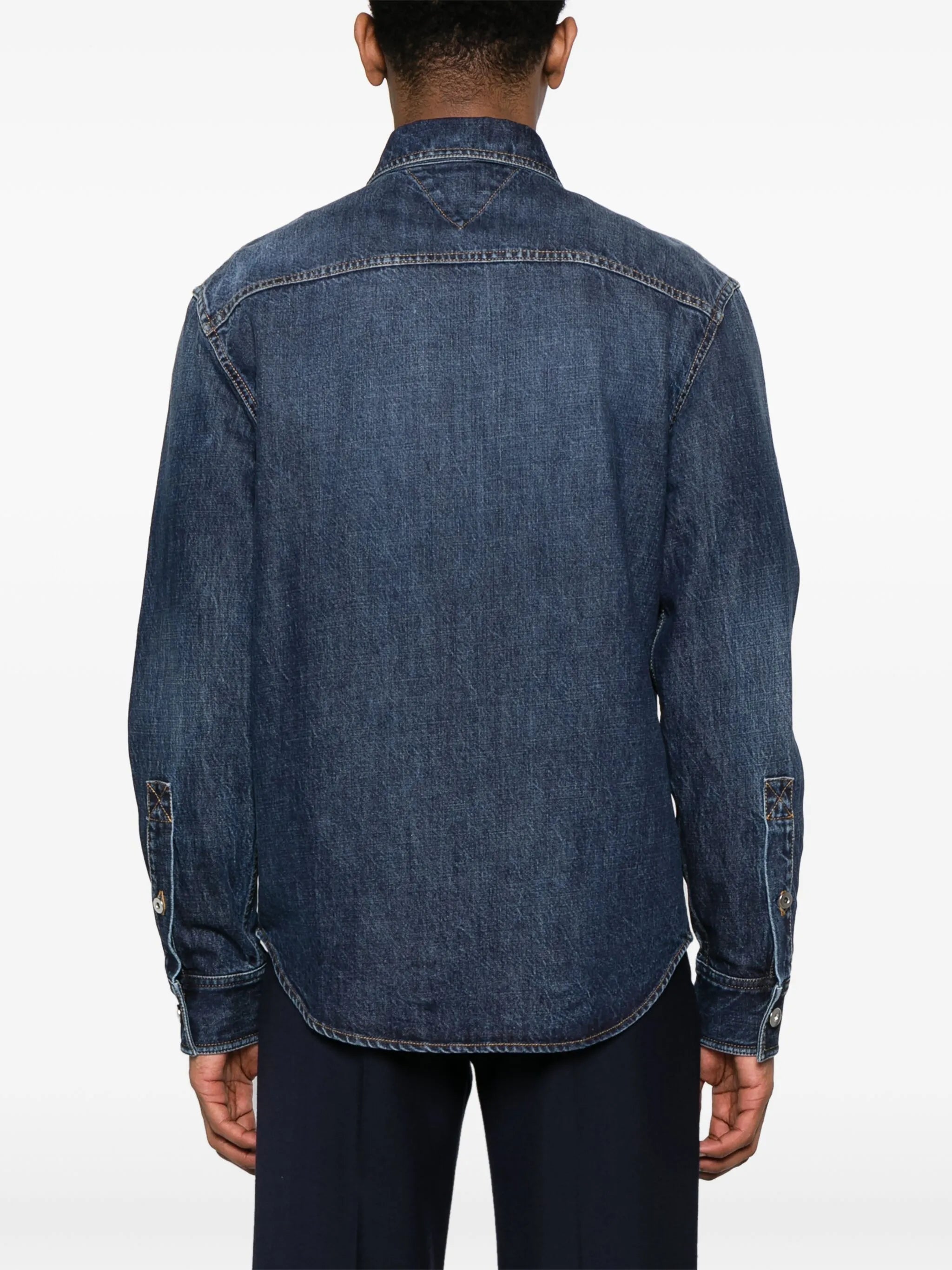 long-sleeve denim shirt