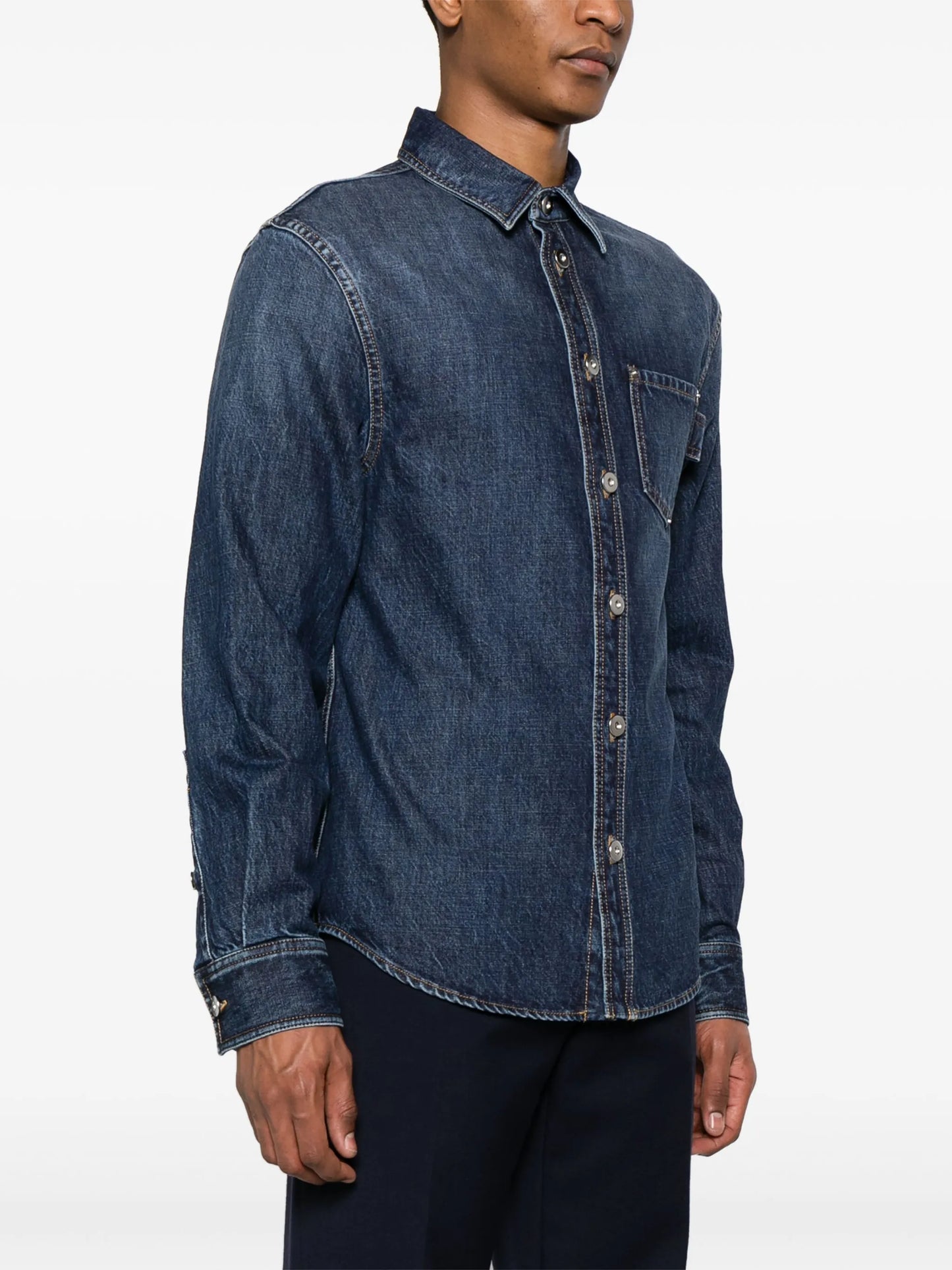 long-sleeve denim shirt