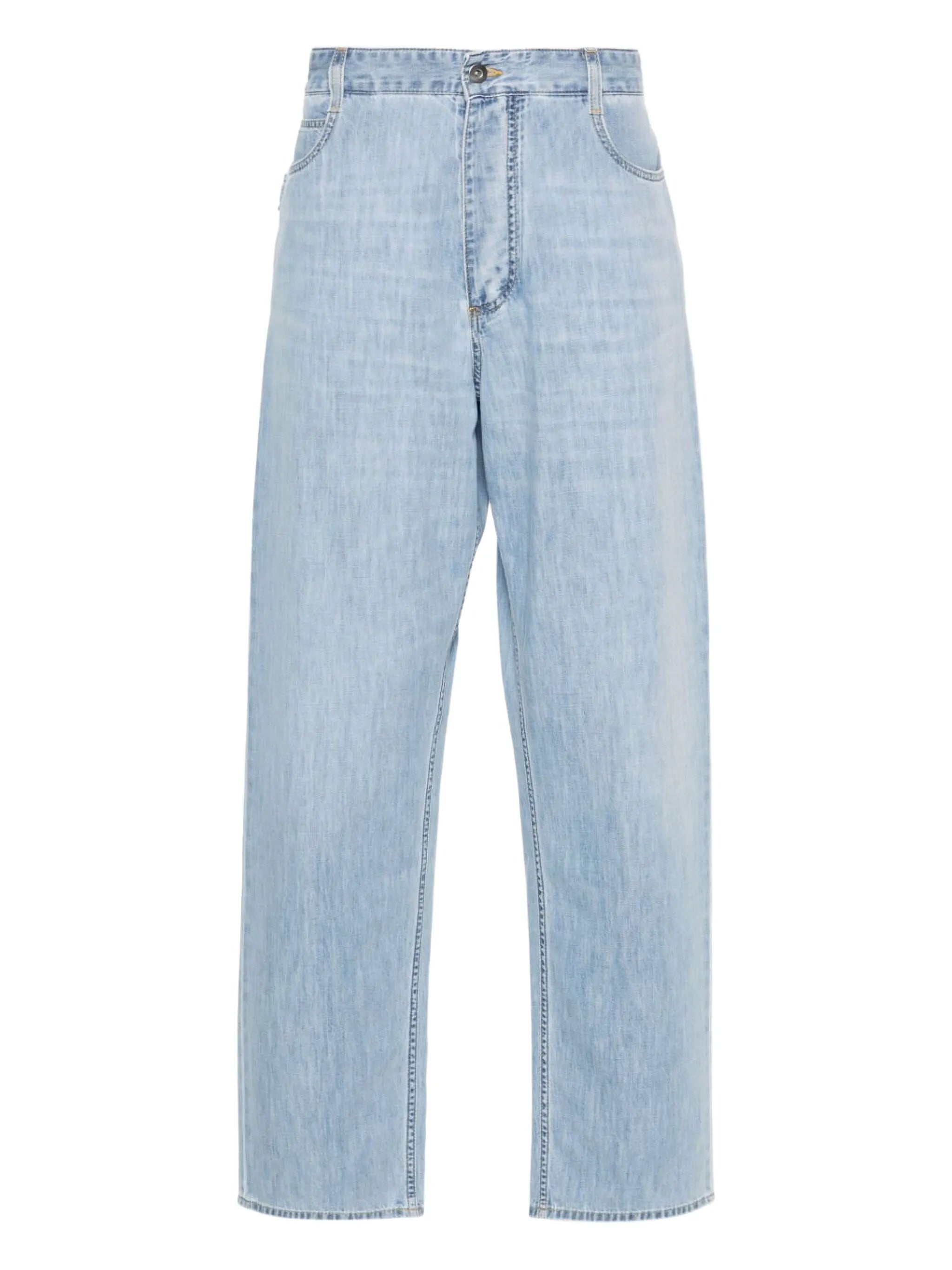 mid-rise wide-leg jeans