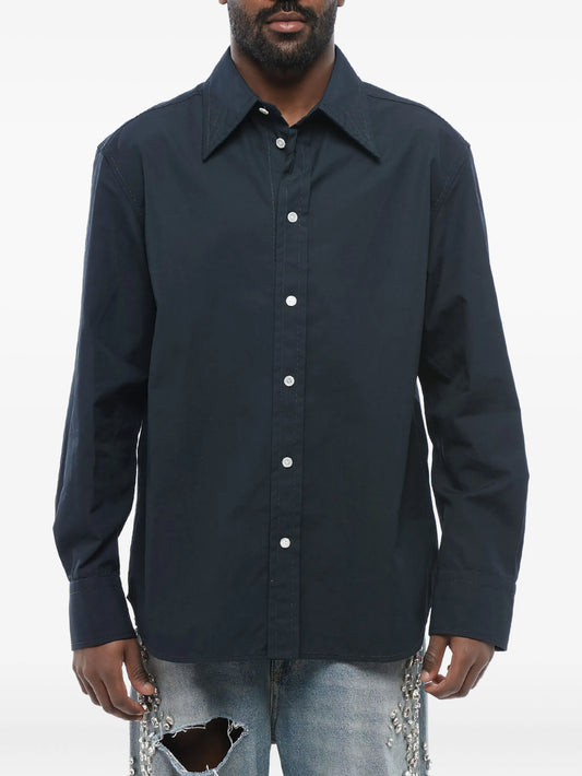 Compact button-up cotton shirt