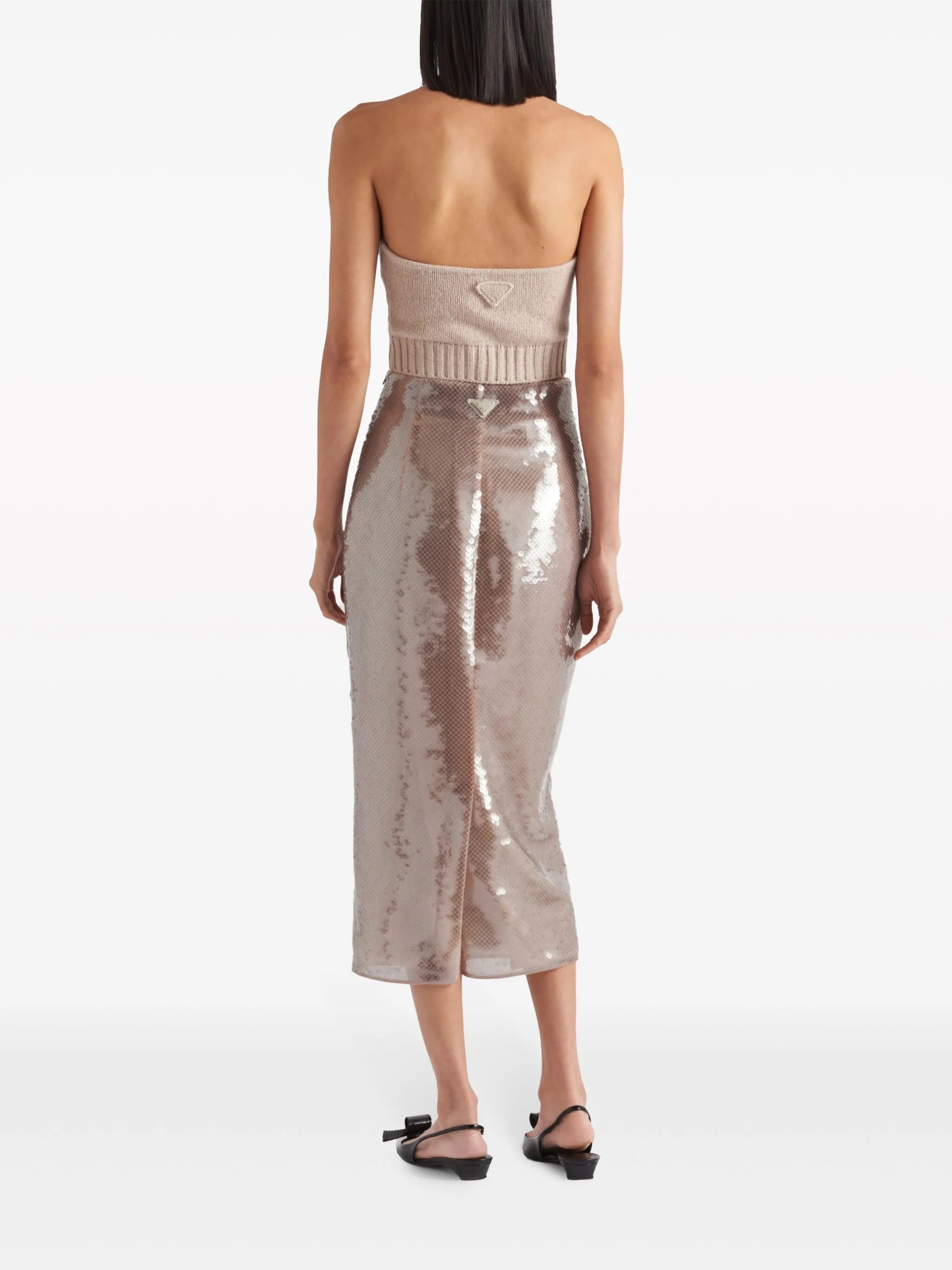 sequinned midi skirt