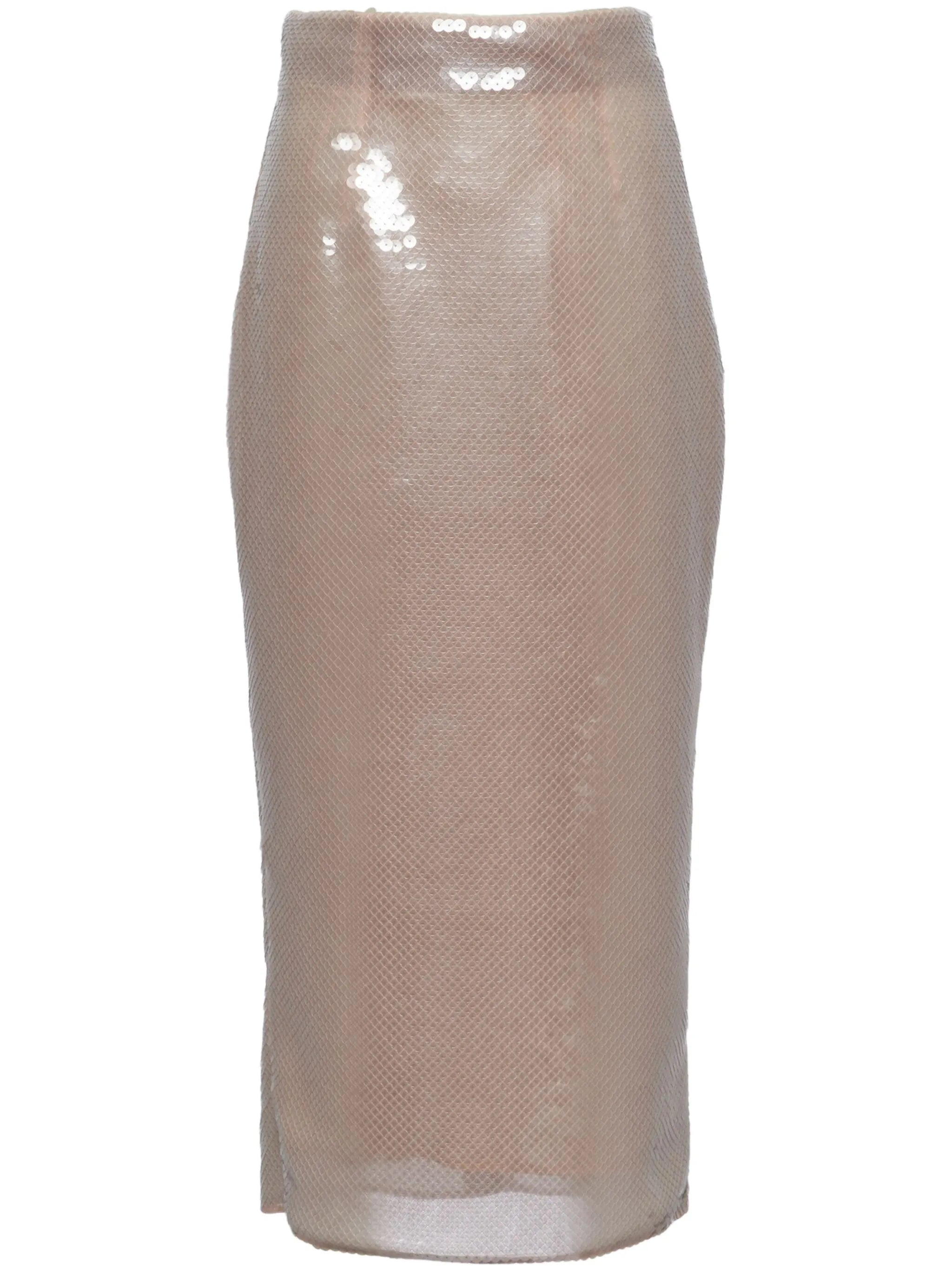 sequinned midi skirt
