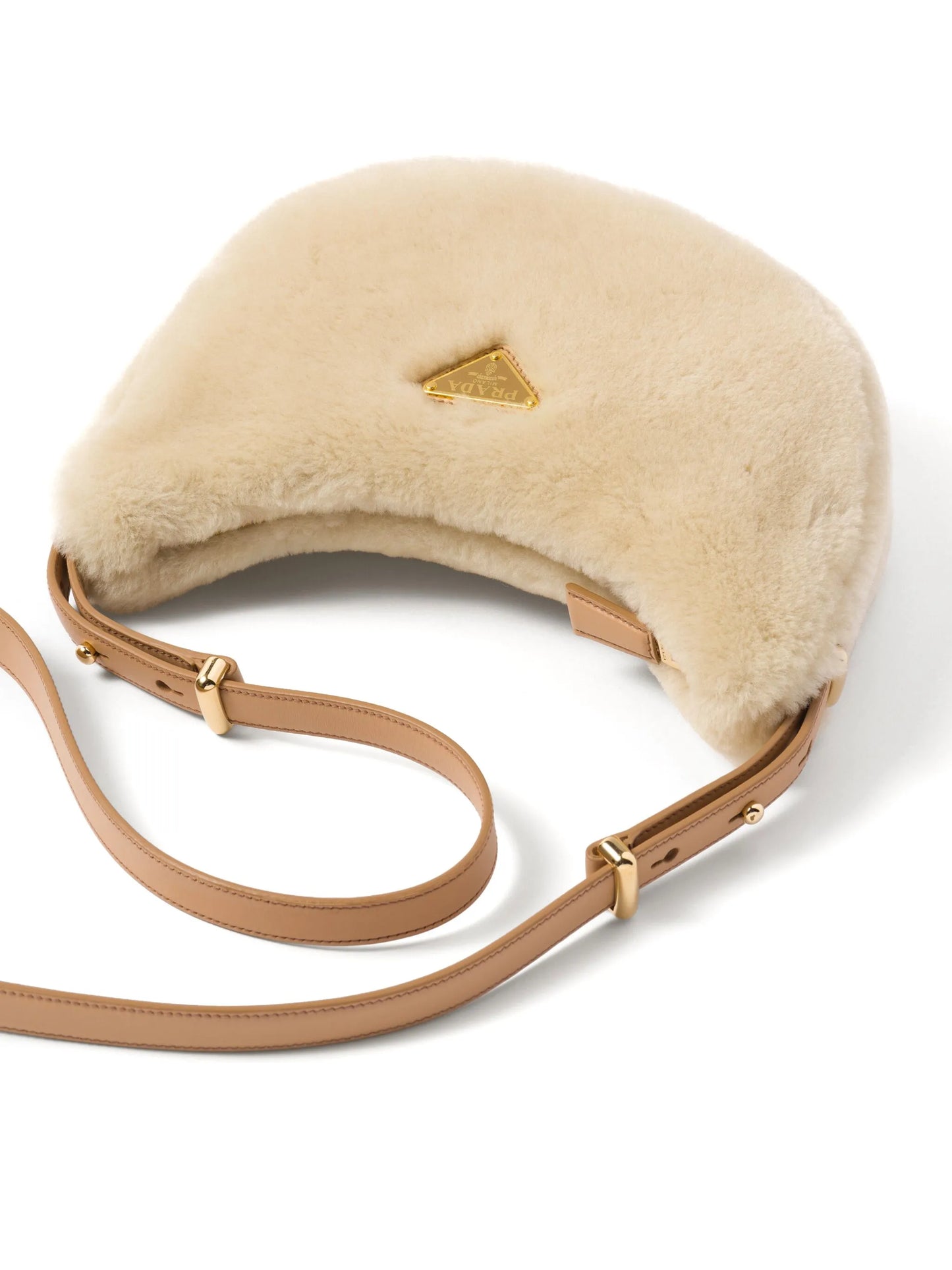 Arqué shearling shoulder bag