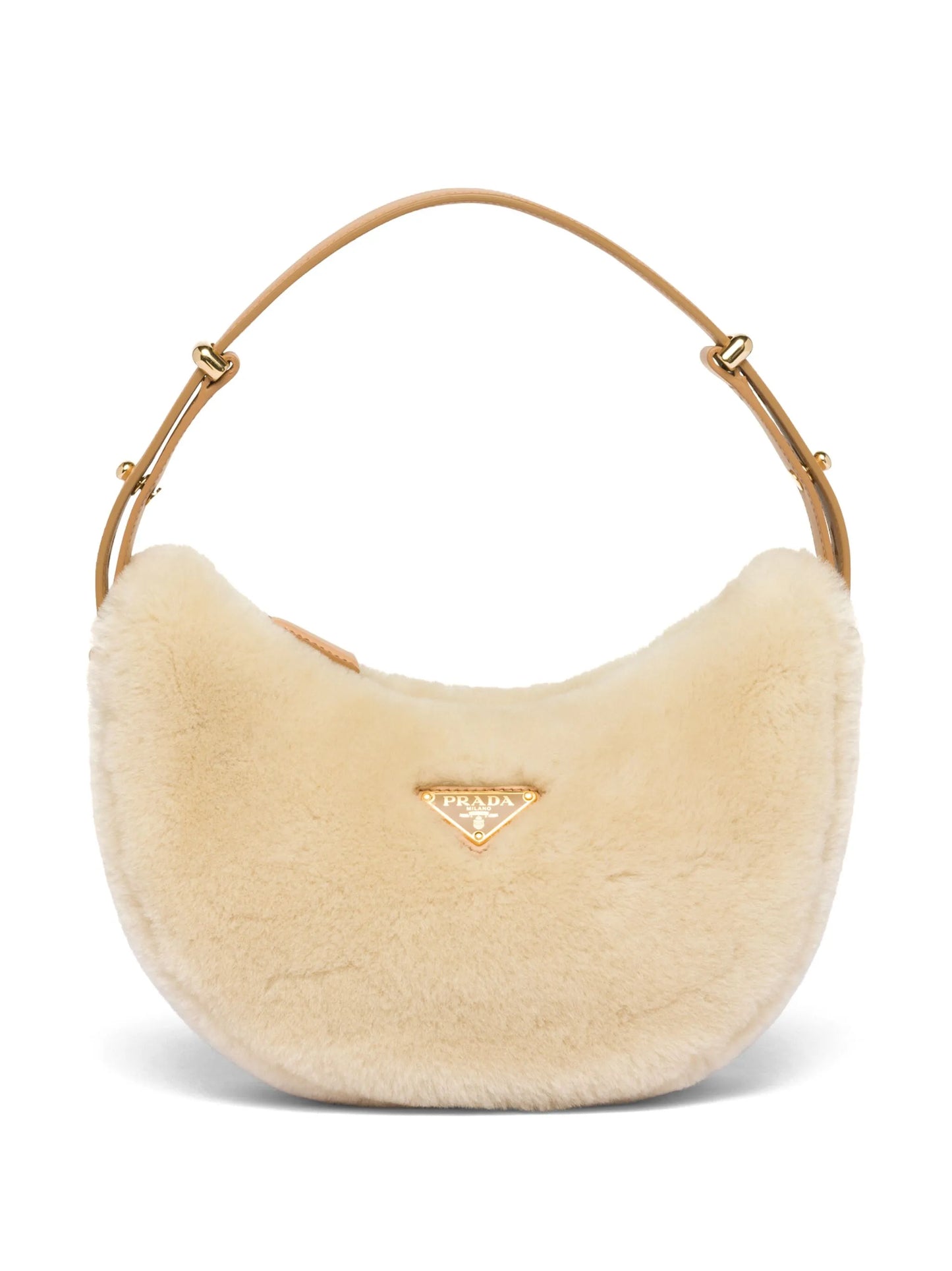 Arqué shearling shoulder bag