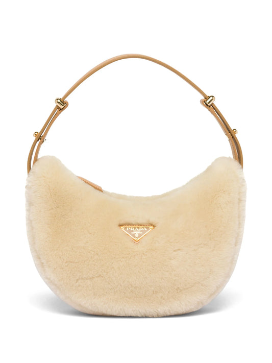 Arqué shearling shoulder bag