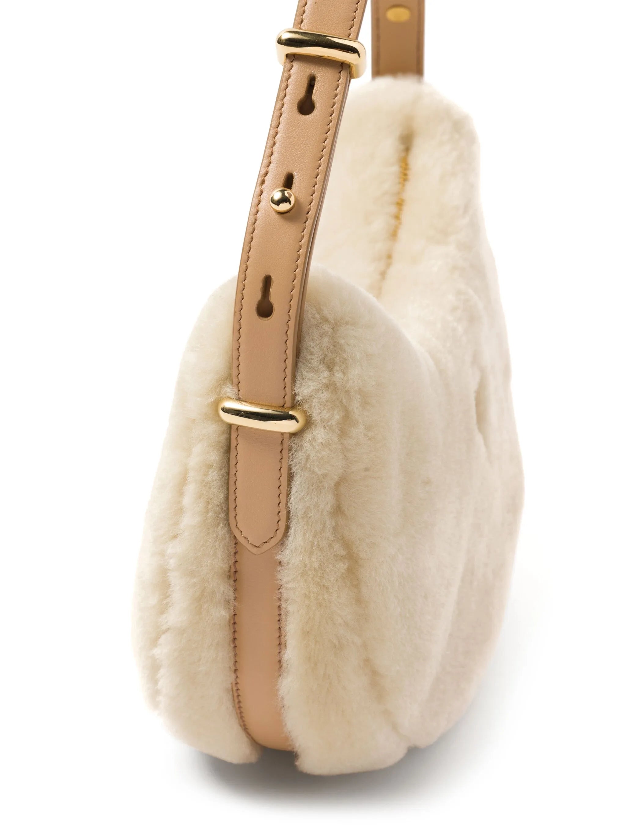 Arqué shearling shoulder bag