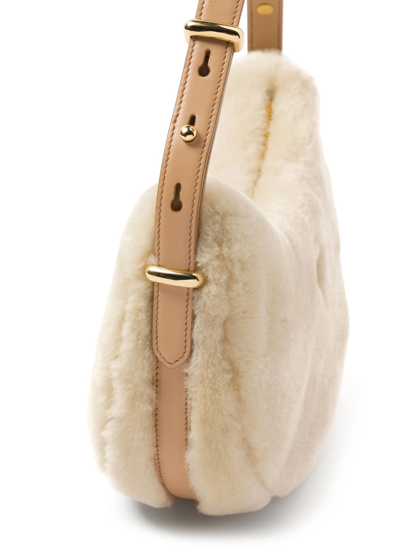 Arqué shearling shoulder bag