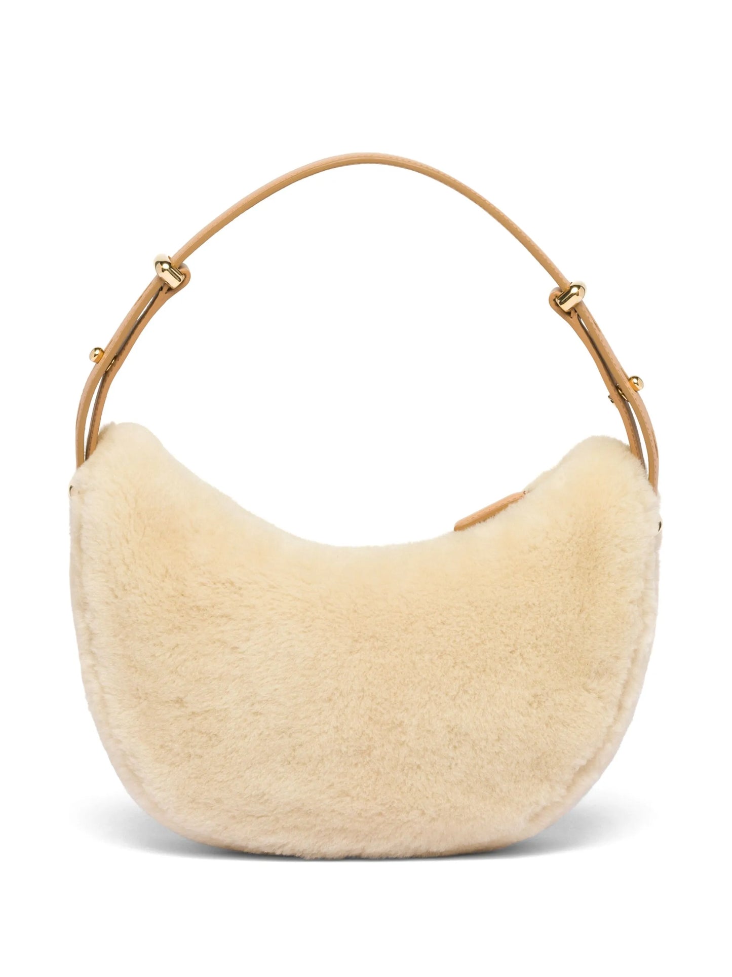 Arqué shearling shoulder bag