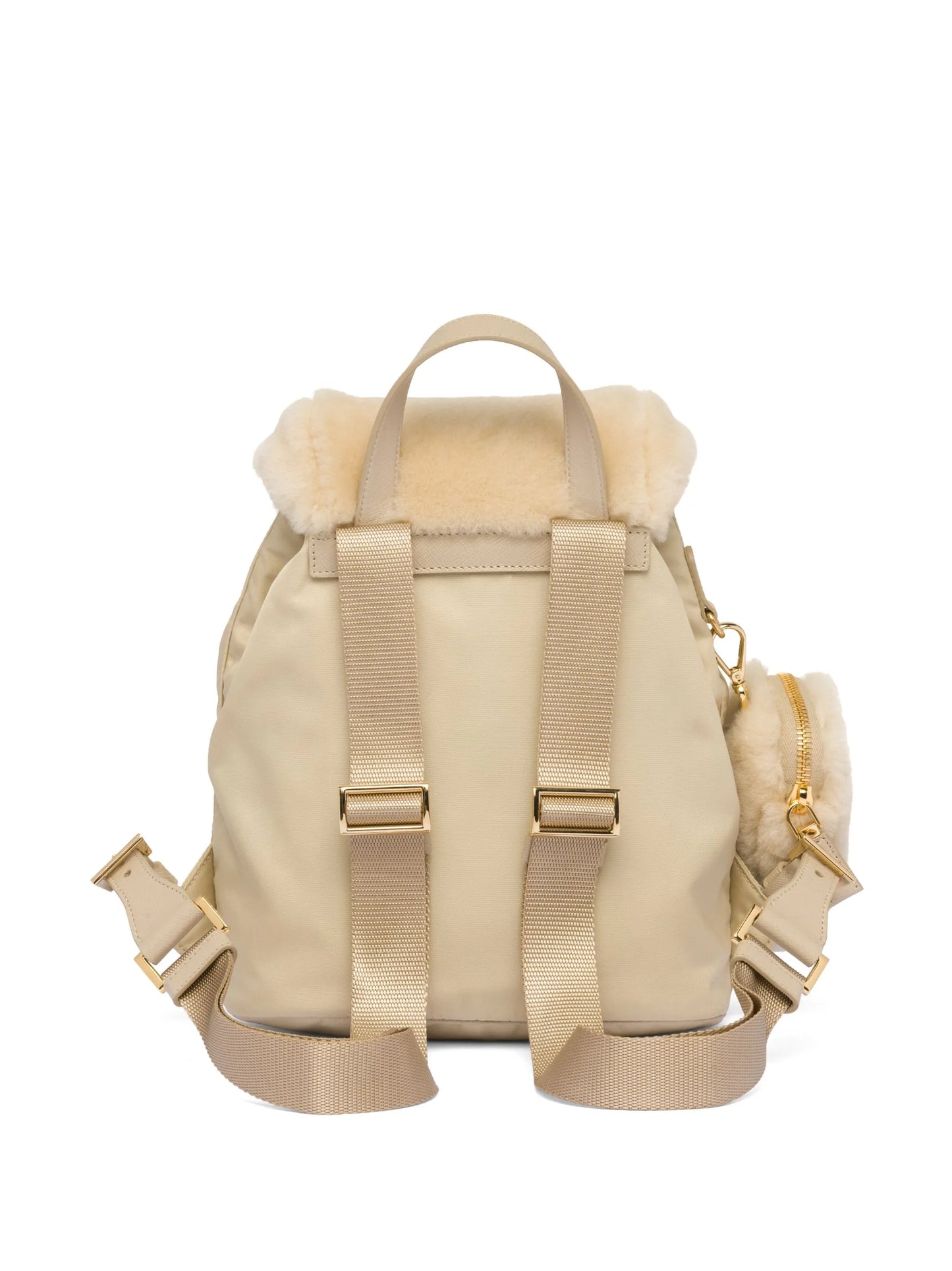shearling panelled backpack