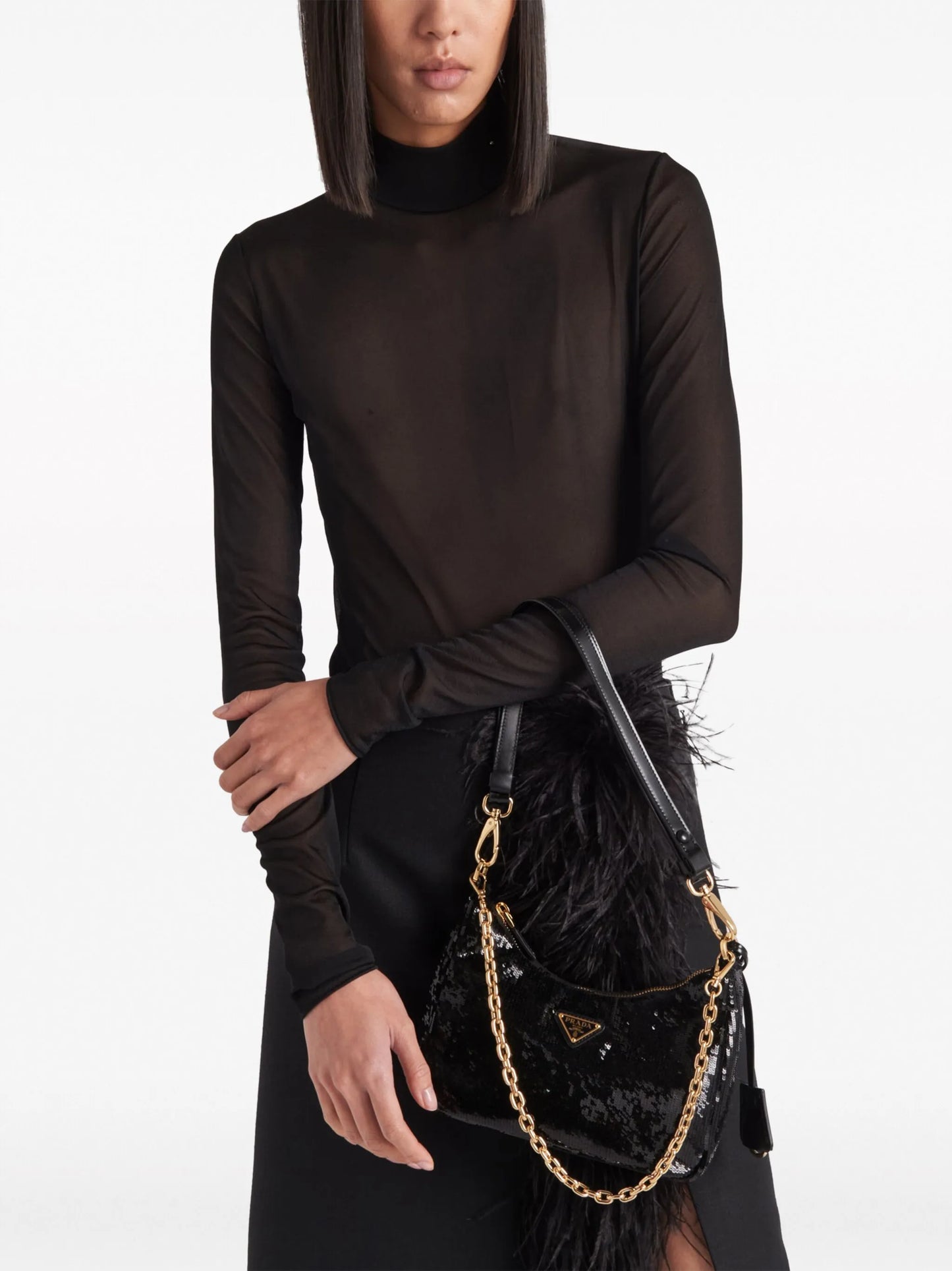 Gazar triangle-logo bodysuit