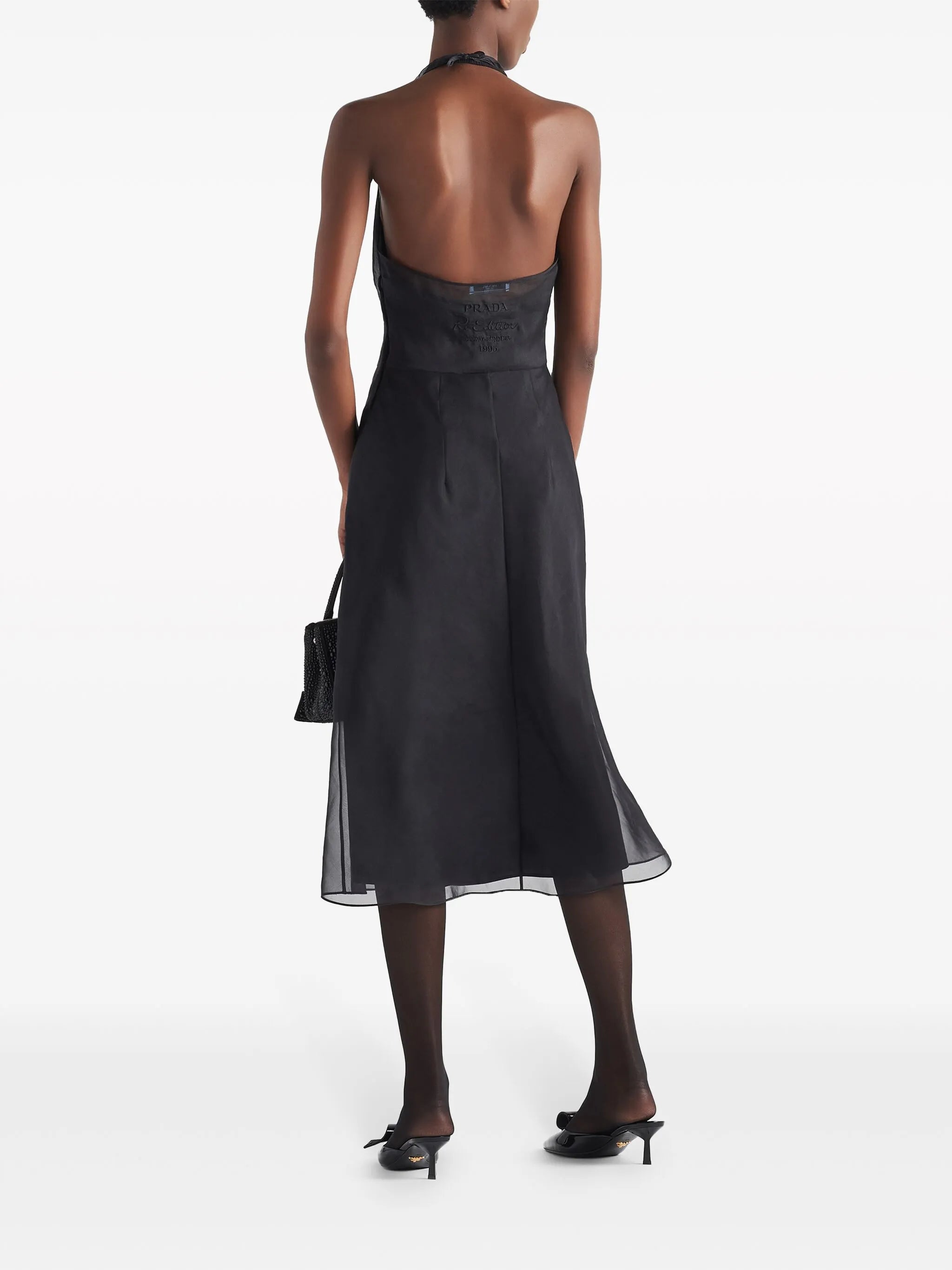 Re-Edition 1995 organza halterneck dress