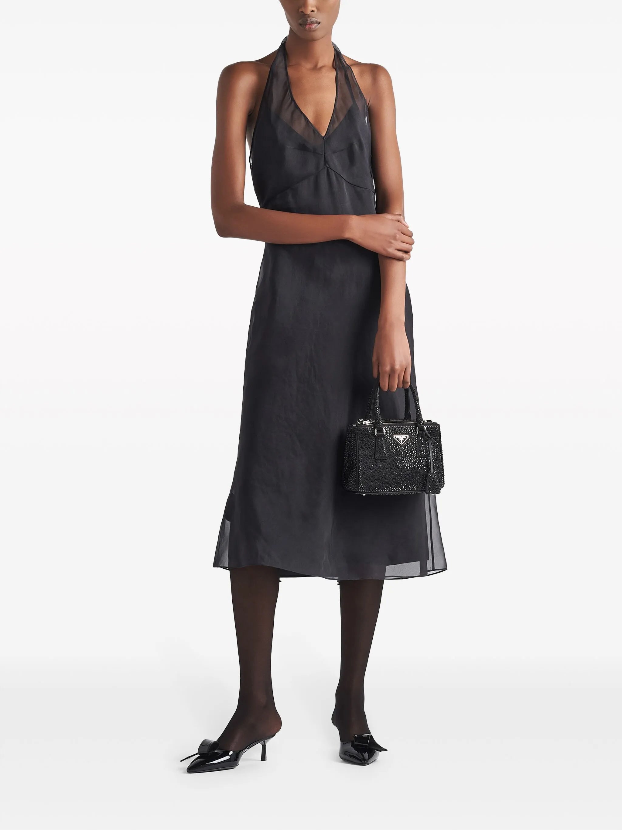 Re-Edition 1995 organza halterneck dress