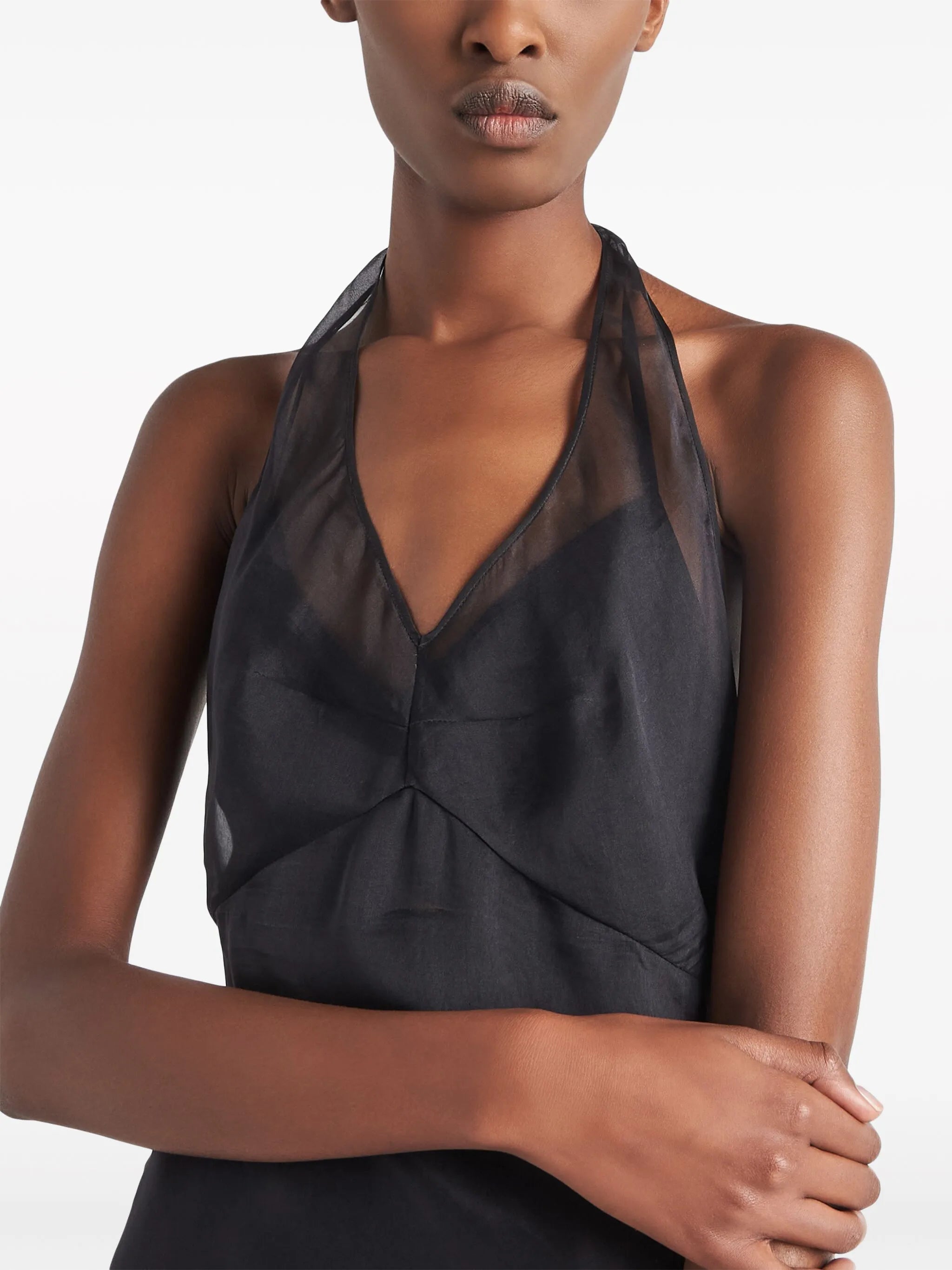 Re-Edition 1995 organza halterneck dress