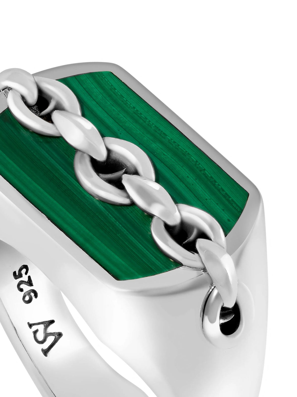 Inline Signet logo-engraved ring