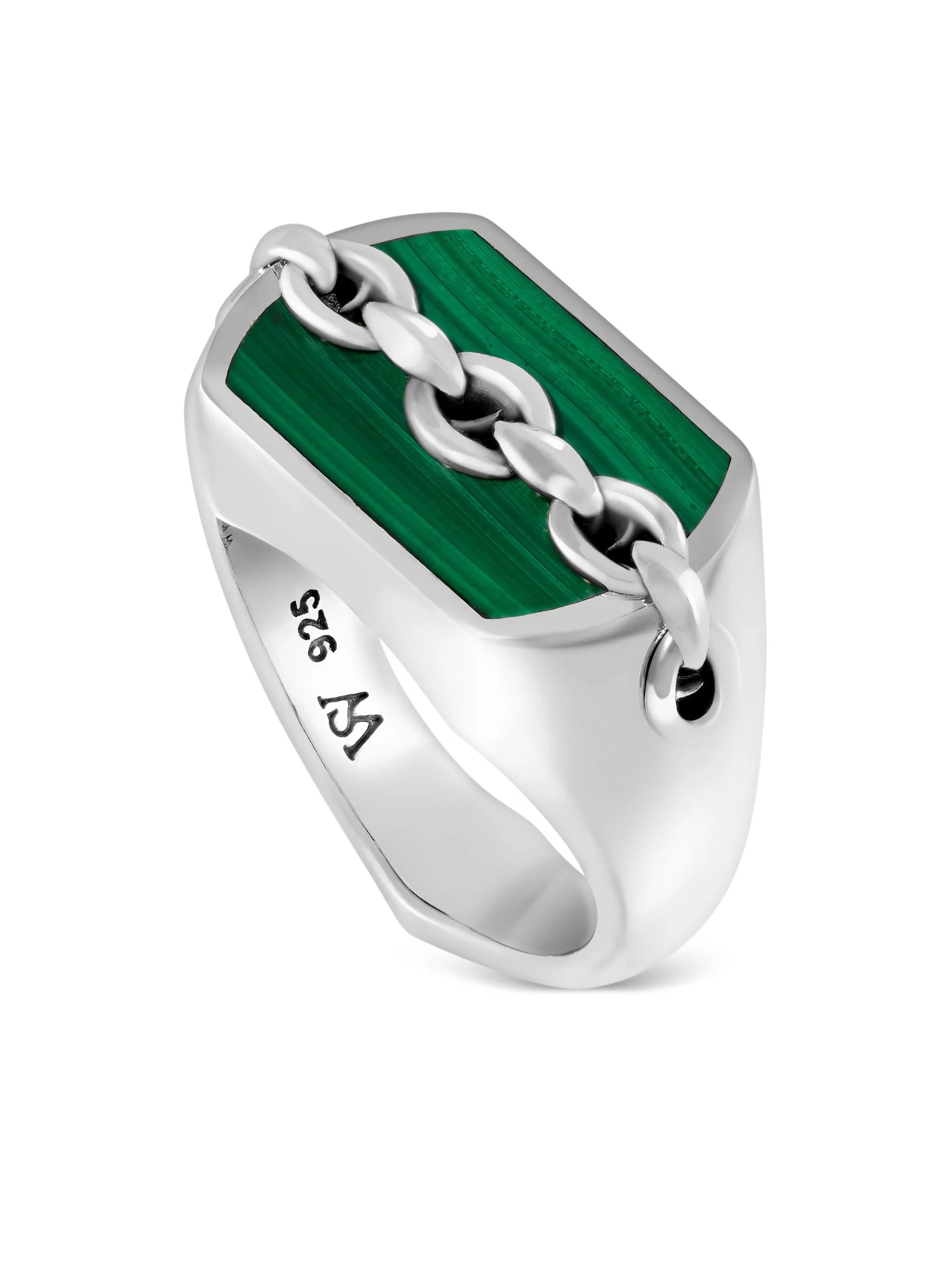 Inline Signet logo-engraved ring