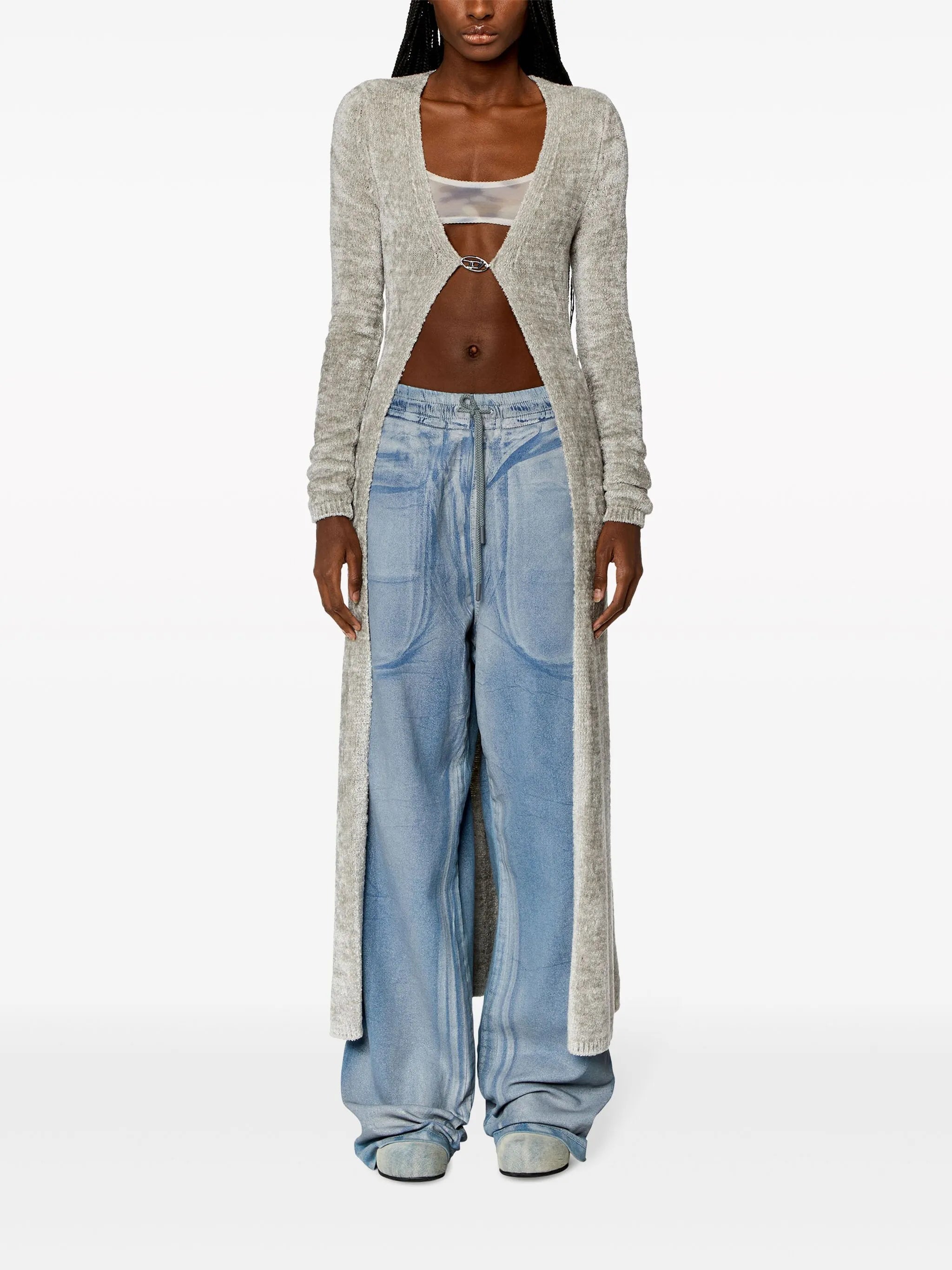 M-Carol logo-plaque cardigan