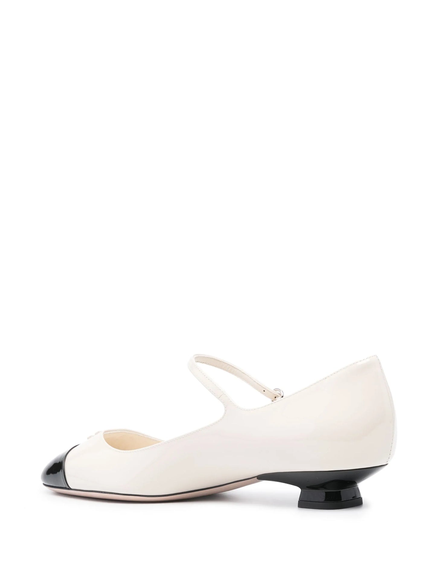 40mm patent-leather ballerina shoes