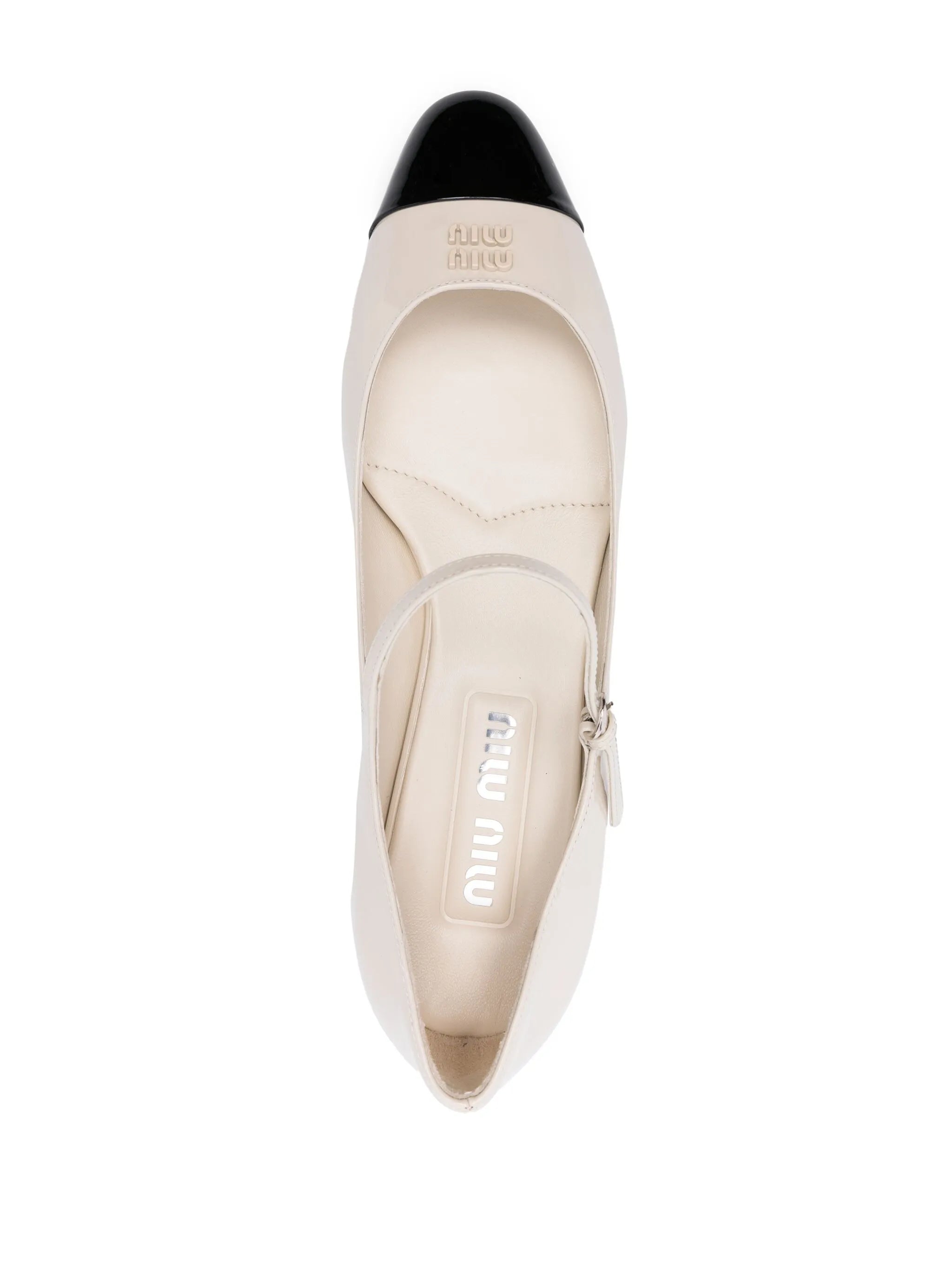 40mm patent-leather ballerina shoes