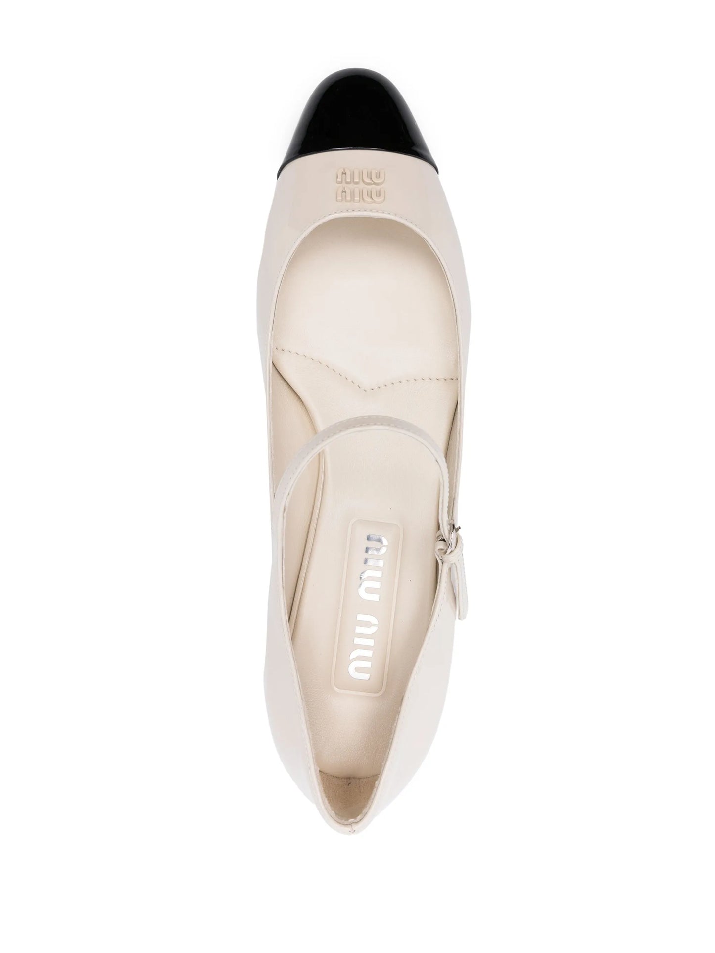 40mm patent-leather ballerina shoes