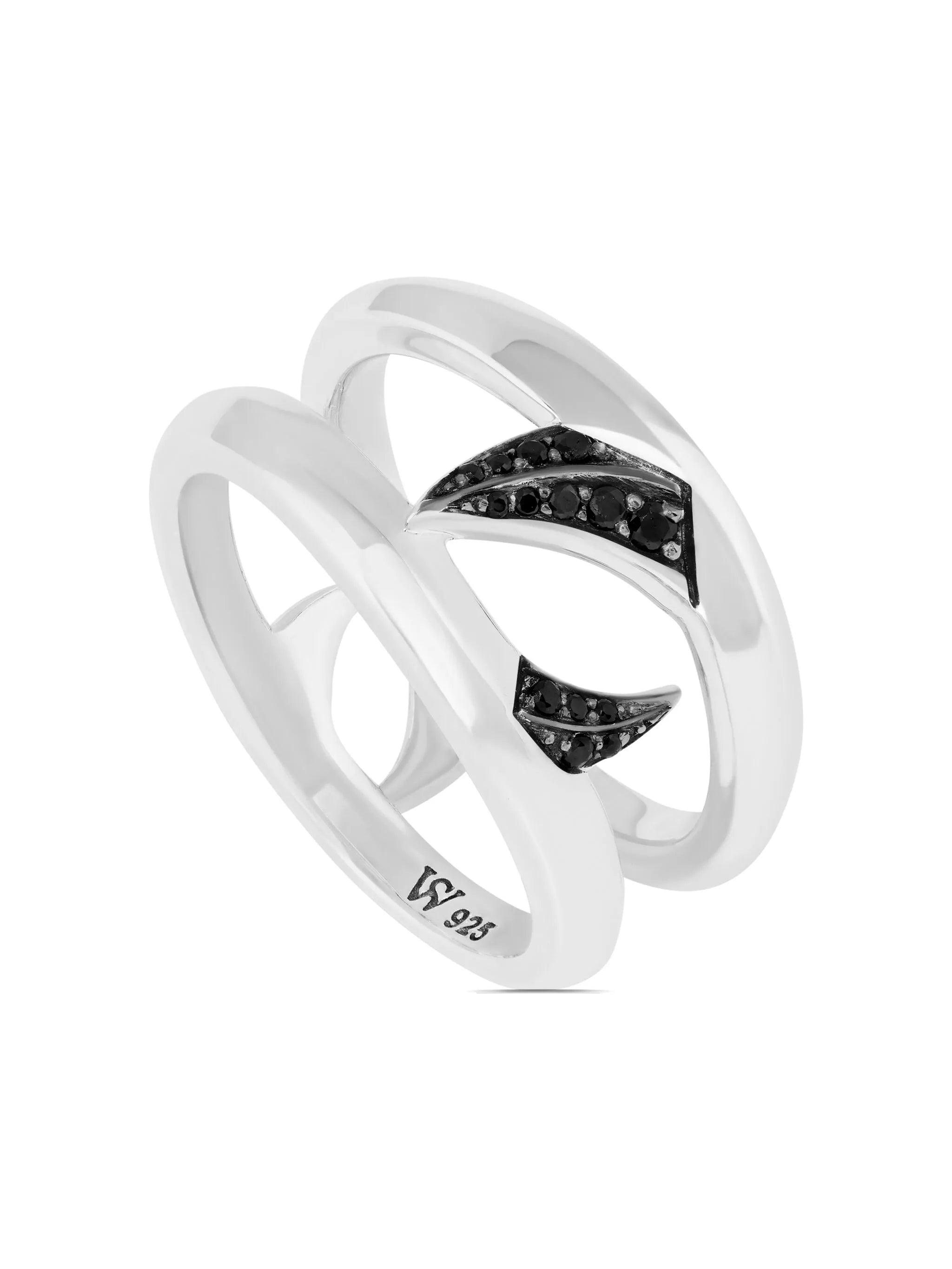 Double Thorn sapphire ring