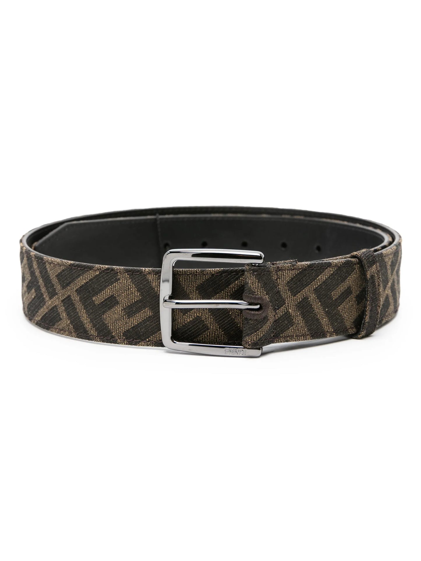 FF-pattern leather belt