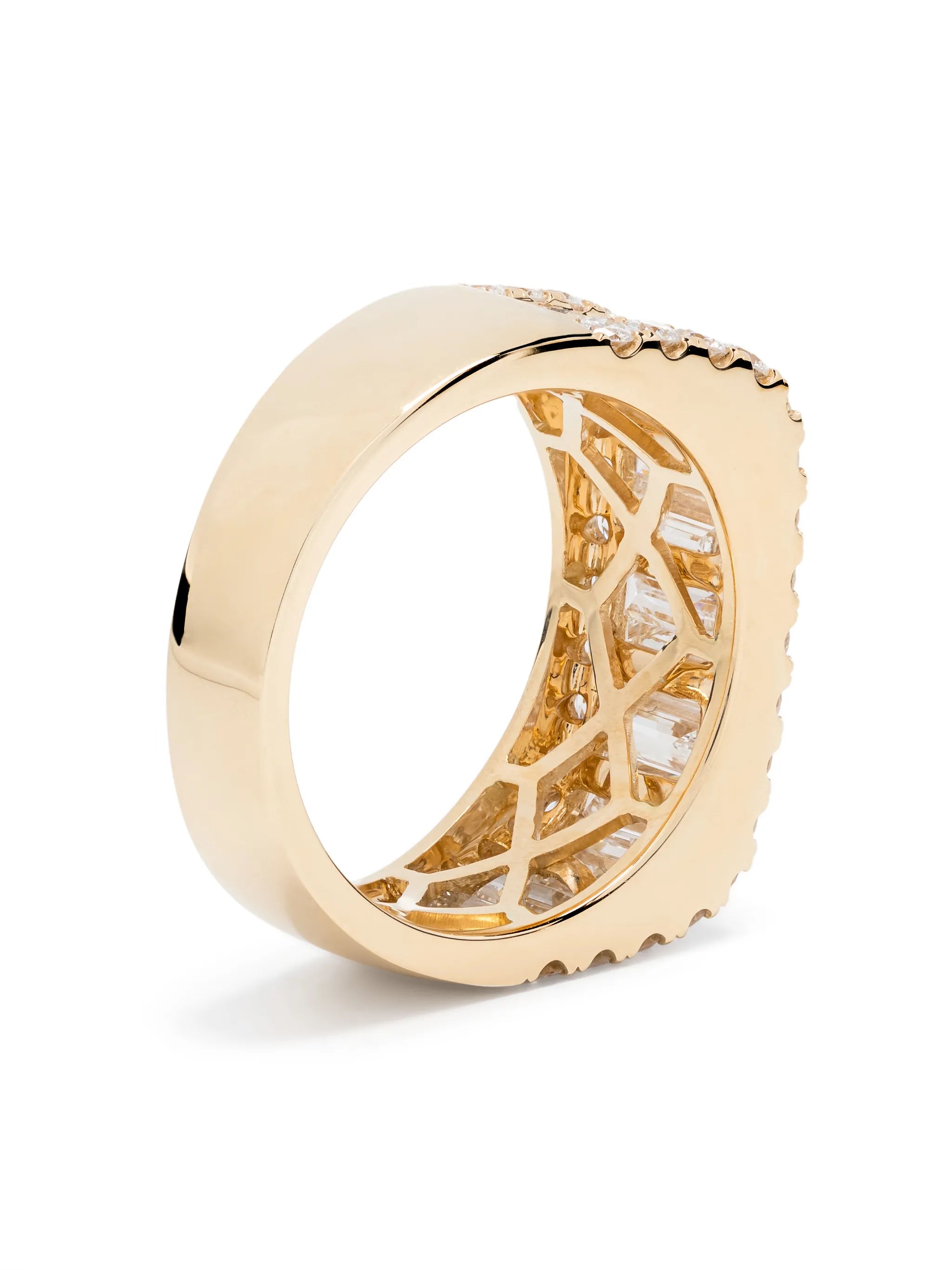 18k yellow gold James diamond ring