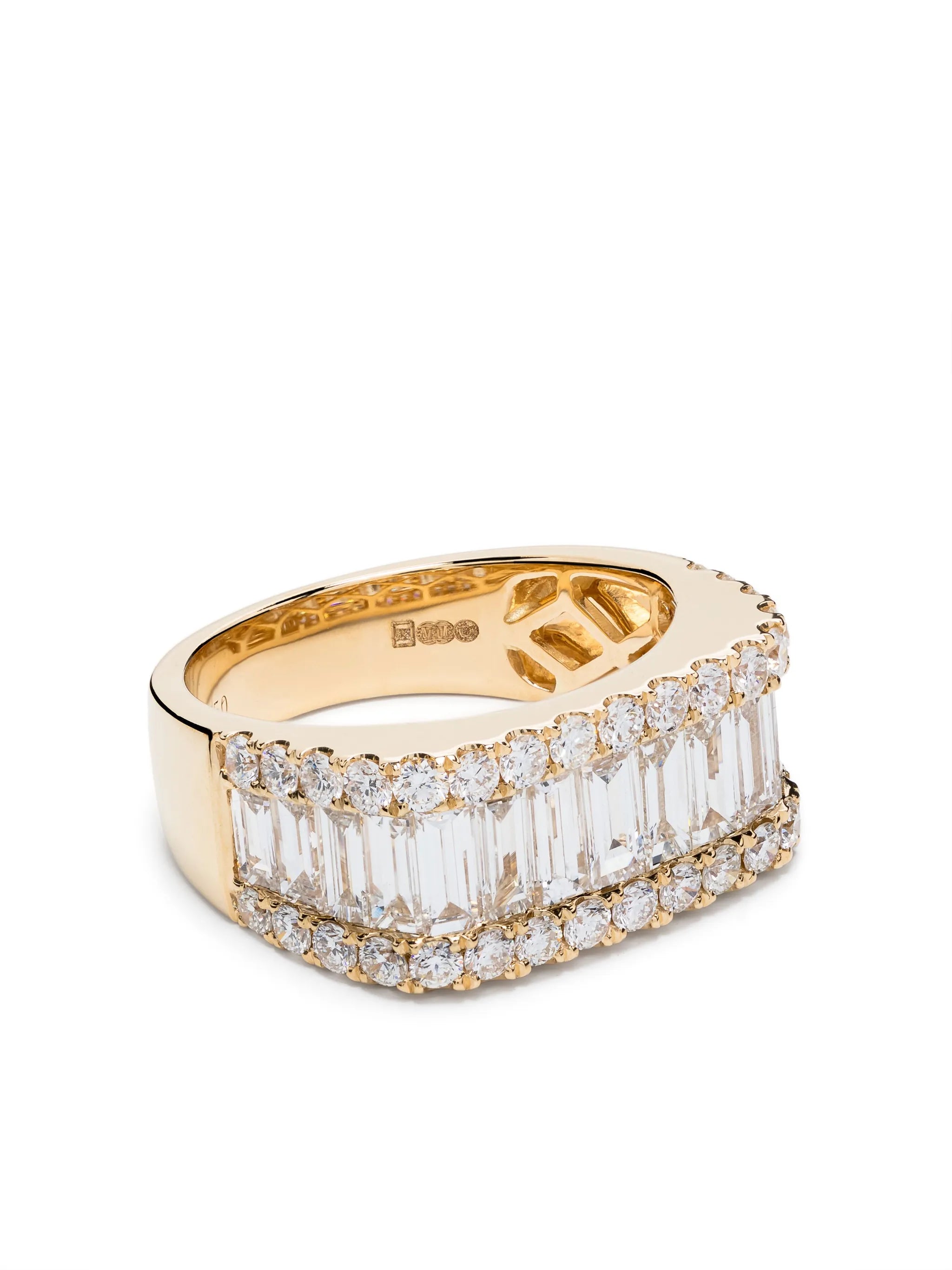 18k yellow gold James diamond ring