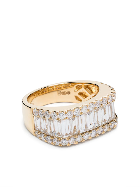 18k yellow gold James diamond ring