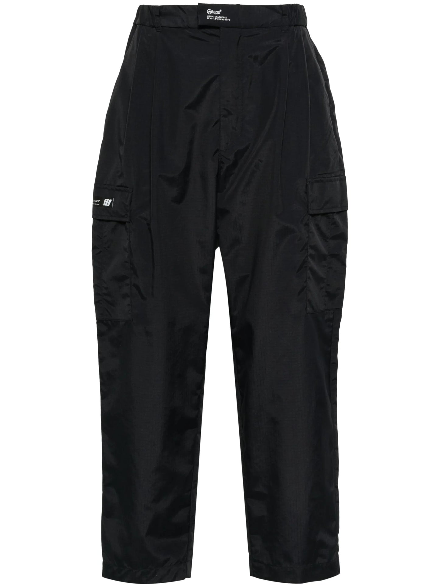tapered-leg ripstop trousers